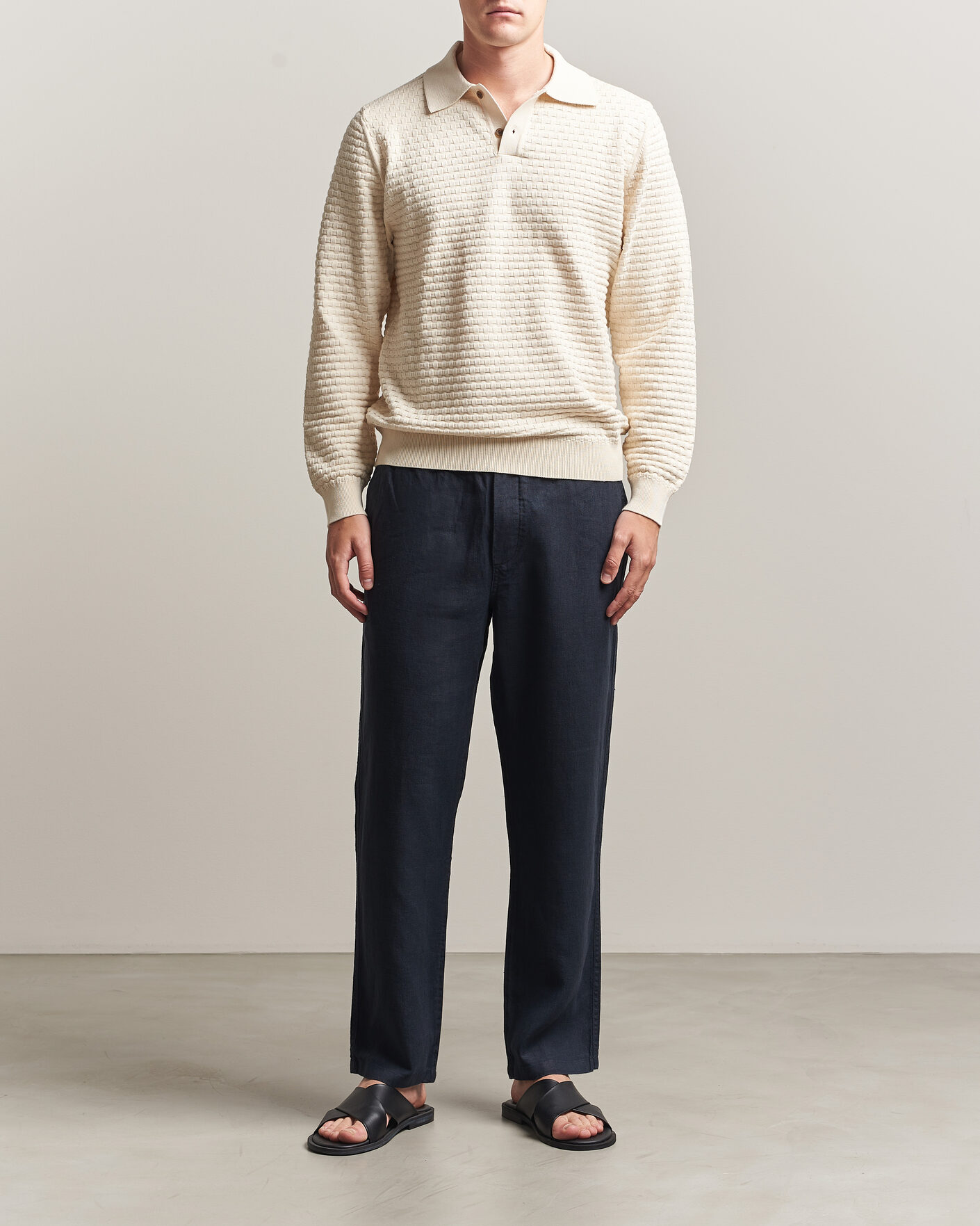 Herr | Byxor | Samsøe Samsøe | Jabari Linen Drawstring Trousers Salute Navy