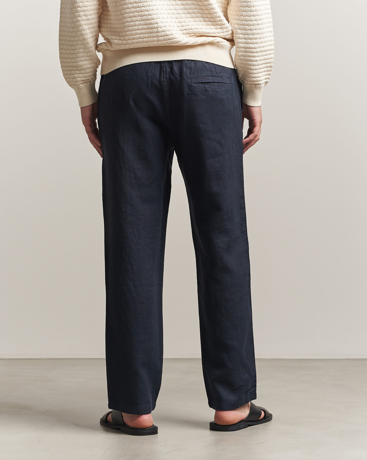 Herr | Byxor | Samsøe Samsøe | Jabari Linen Drawstring Trousers Salute Navy
