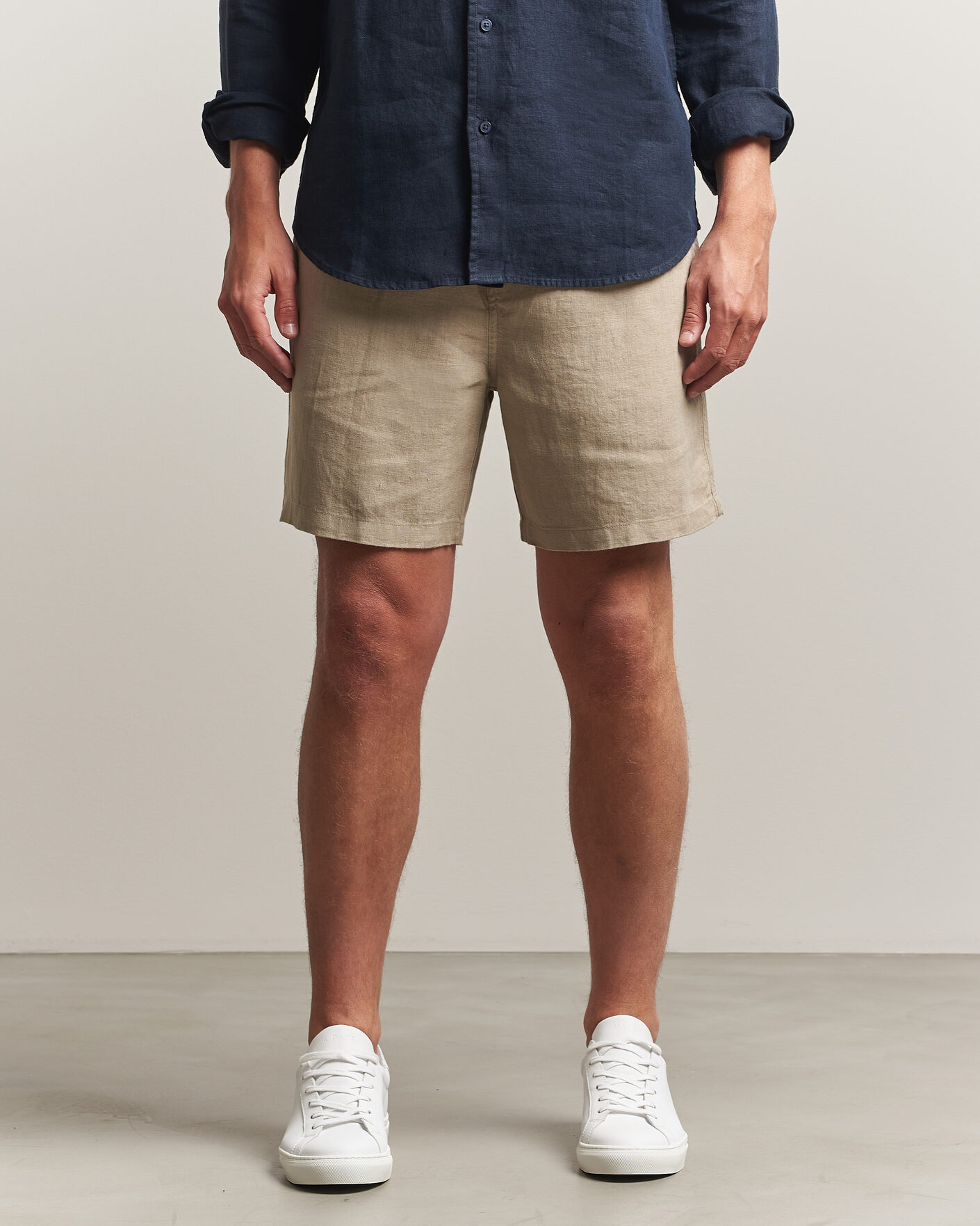 Herr | Shorts | Samsøe Samsøe | Jabari Linen Drawstring Shorts Aluminum