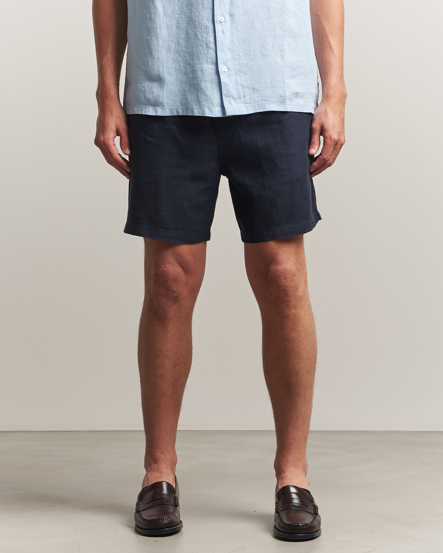 Herr | Shorts | Samsøe Samsøe | Jabari Linen Drawstring Shorts Salute Navy