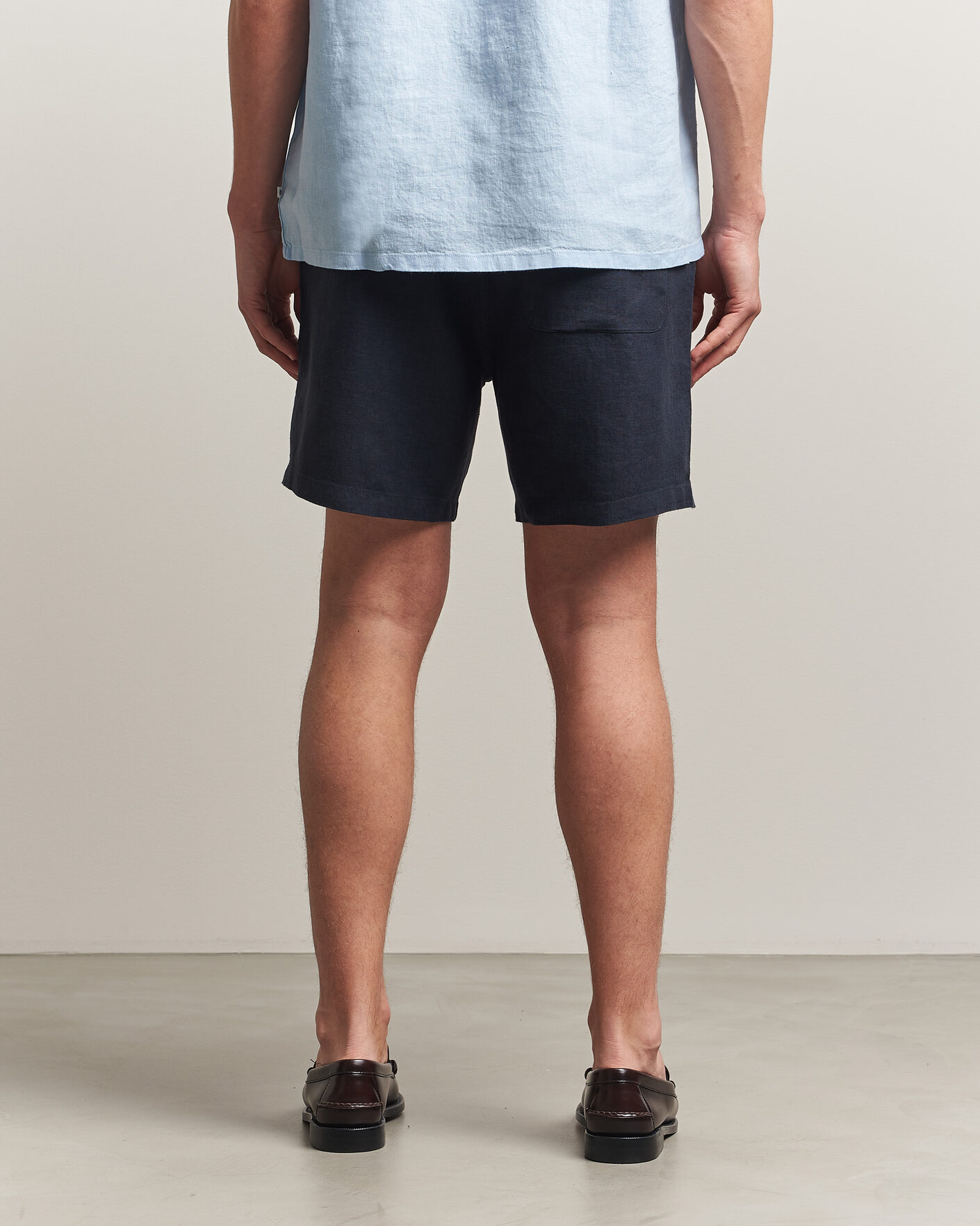 Herr | Shorts | Samsøe Samsøe | Jabari Linen Drawstring Shorts Salute Navy