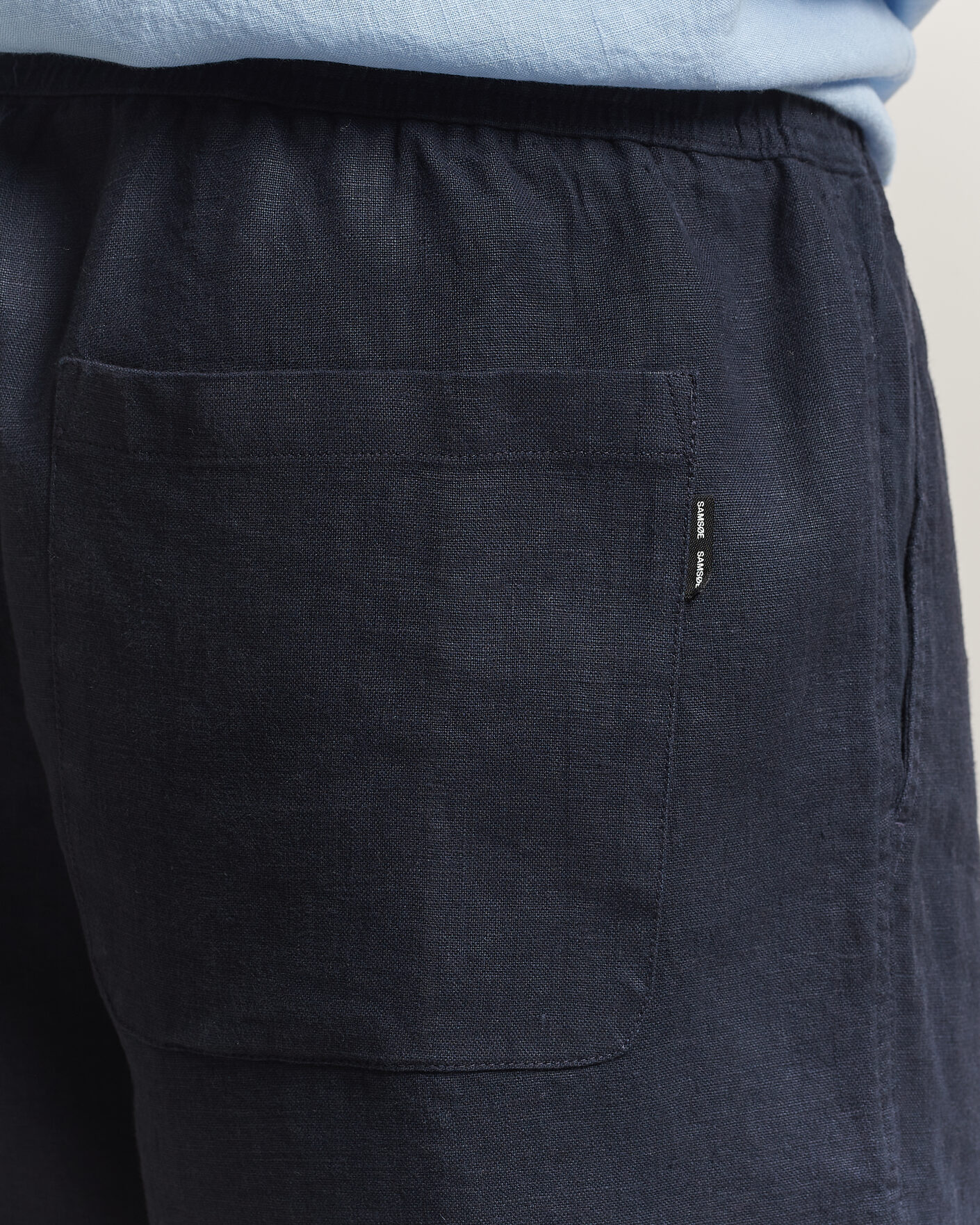 Herr | Shorts | Samsøe Samsøe | Jabari Linen Drawstring Shorts Salute Navy