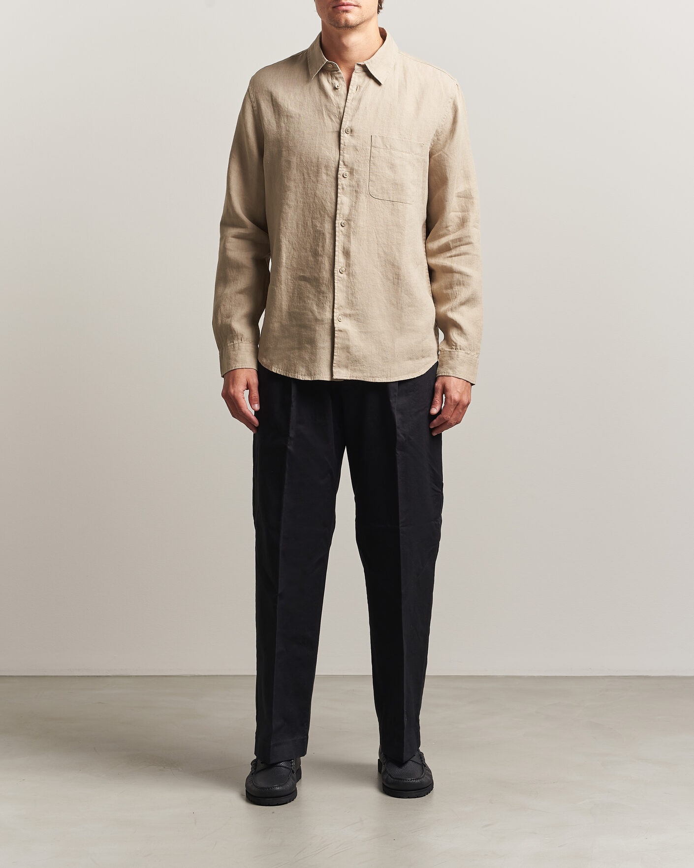 Herr | Skjortor | Samsøe Samsøe | Liam Linen Shirt Aluminum