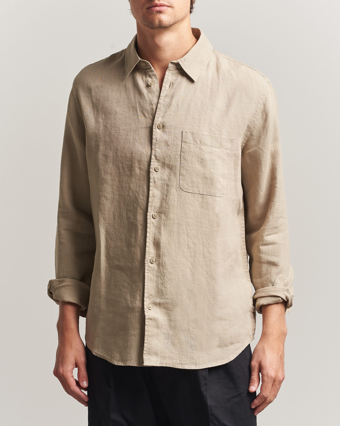 Herr | Skjortor | Samsøe Samsøe | Liam Linen Shirt Aluminum