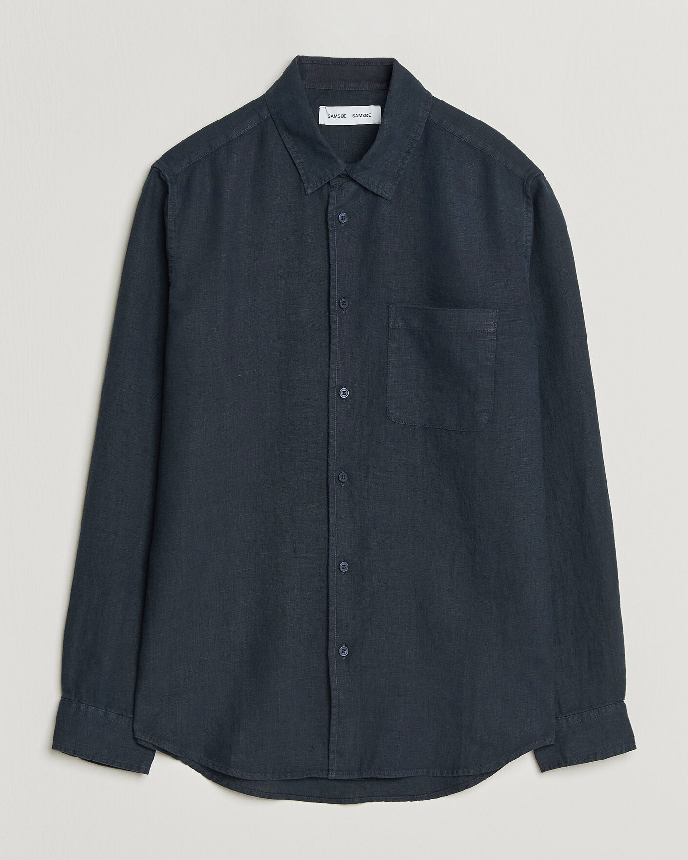 Herr | Skjortor | Samsøe Samsøe | Liam Linen Shirt Salute Navy