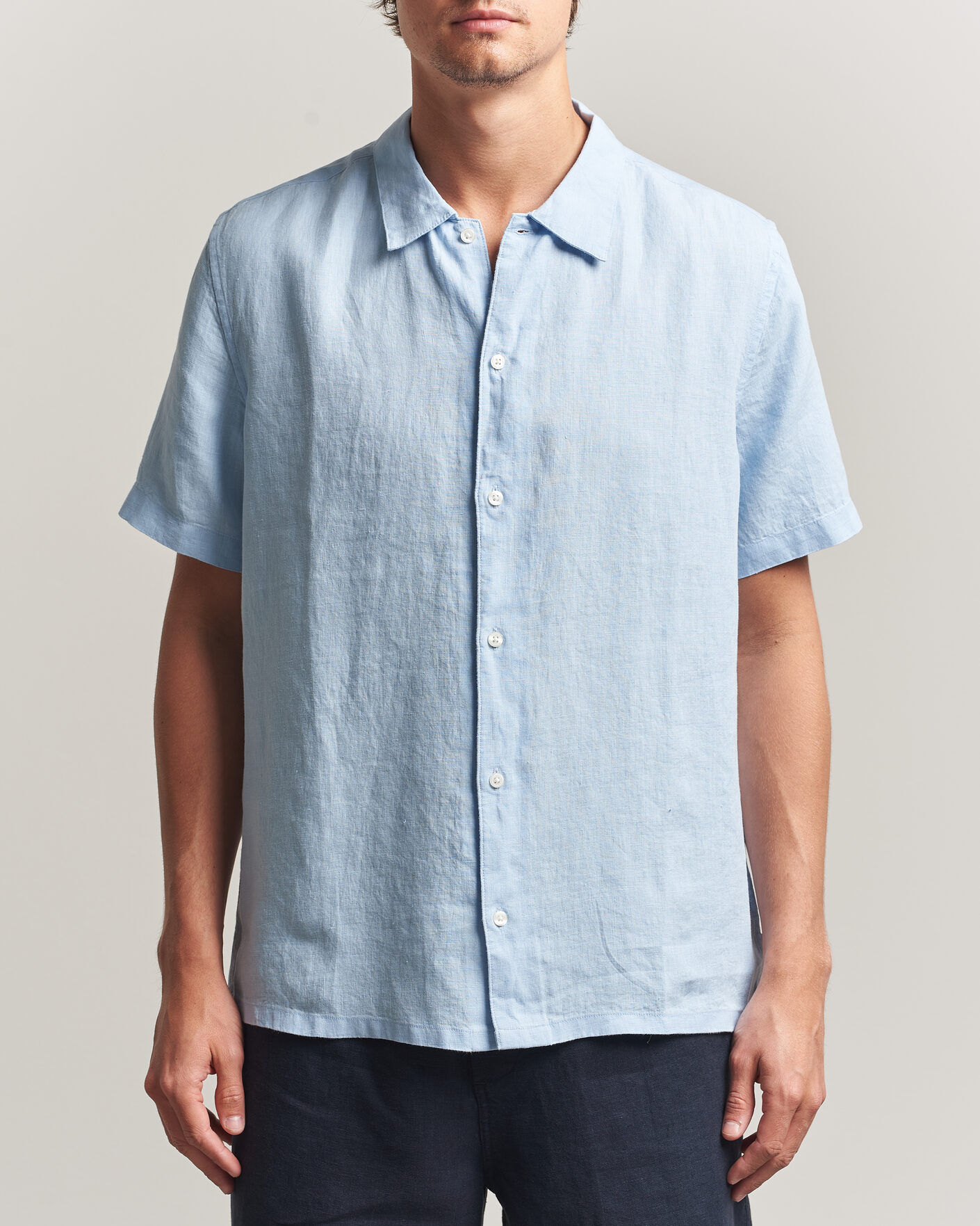 Herr | Skjortor | Samsøe Samsøe | Avan Linen Short Sleeve Shirt Windsurfer