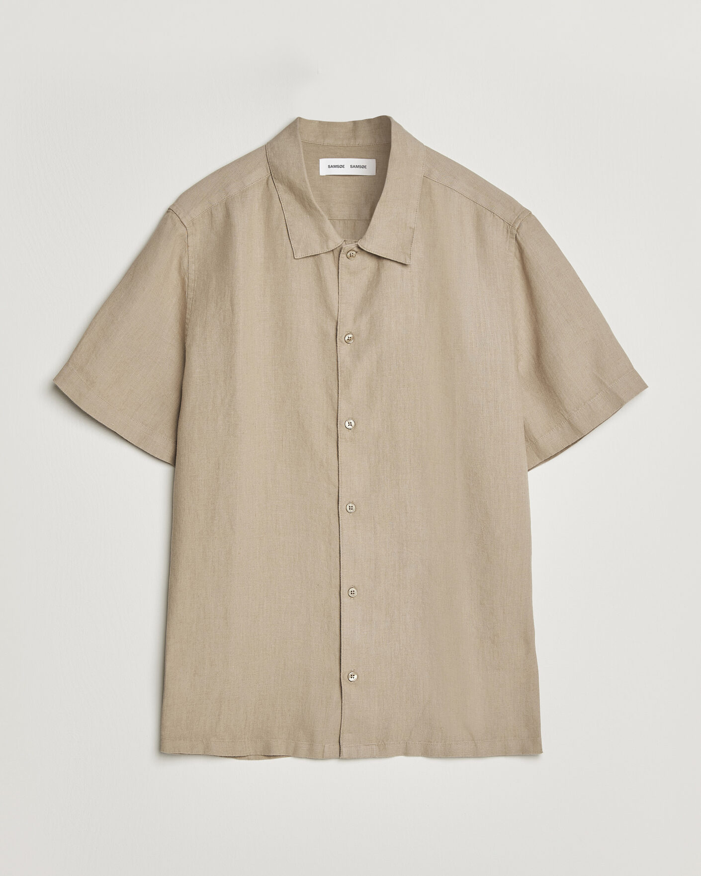 Herr | Skjortor | Samsøe Samsøe | Avan Linen Short Sleeve Shirt Aluminum