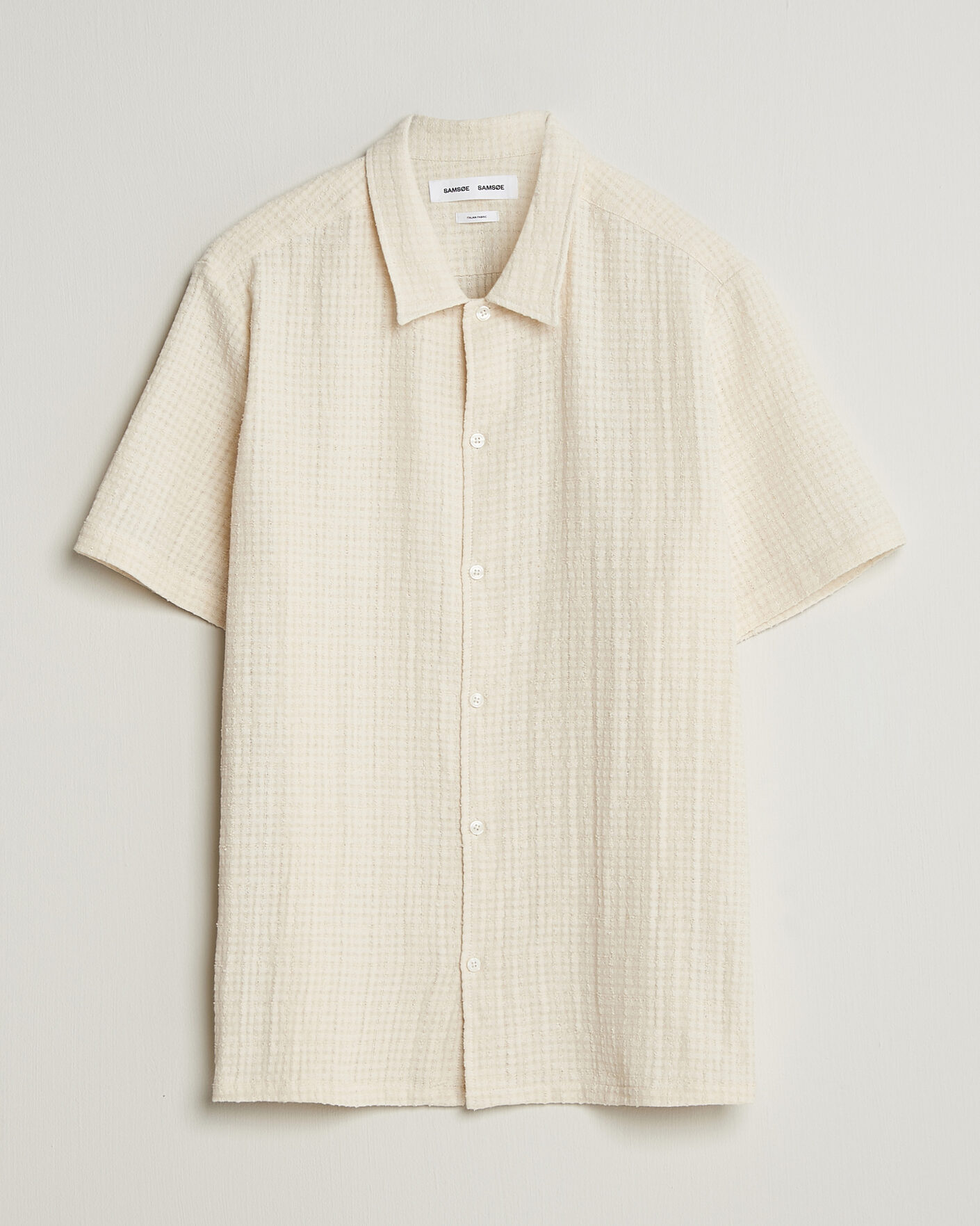 Herr | Skjortor | Samsøe Samsøe | Avan Structured Short Sleeve Shirt Clear Cream
