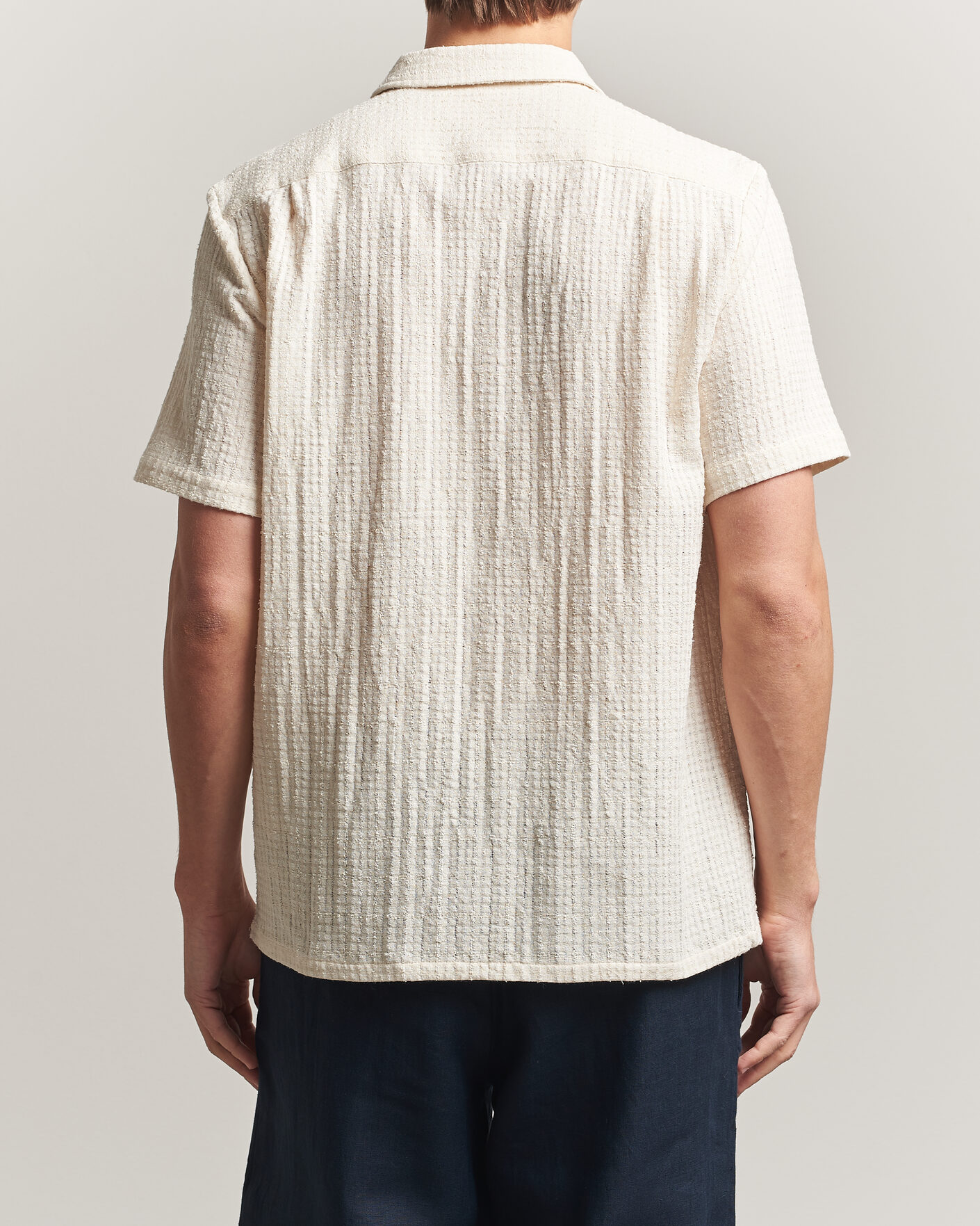 Herr | Skjortor | Samsøe Samsøe | Avan Structured Short Sleeve Shirt Clear Cream