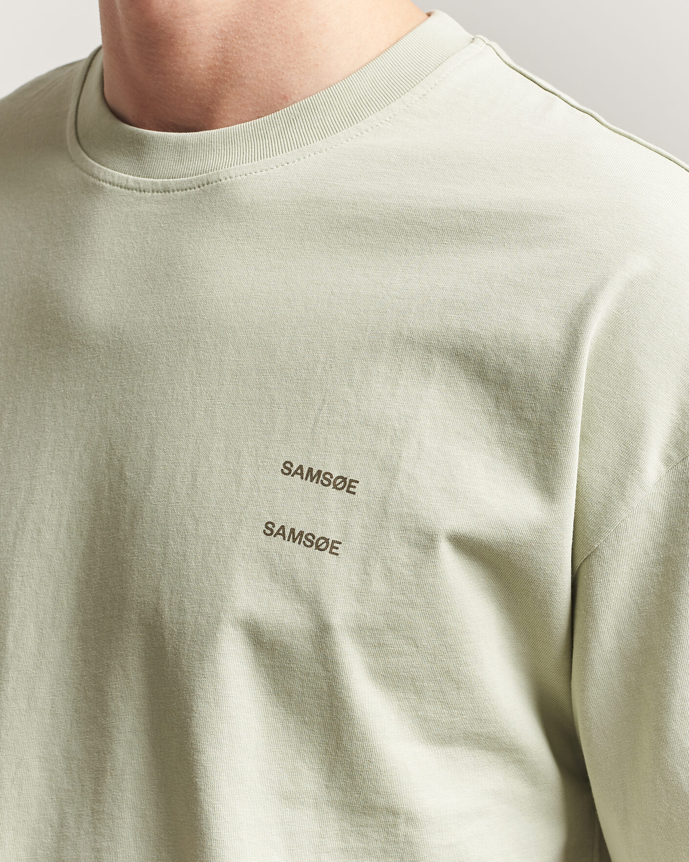 Herr | T-Shirts | Samsøe Samsøe | Joel Organic Cotton T-Shirt Desert Sage