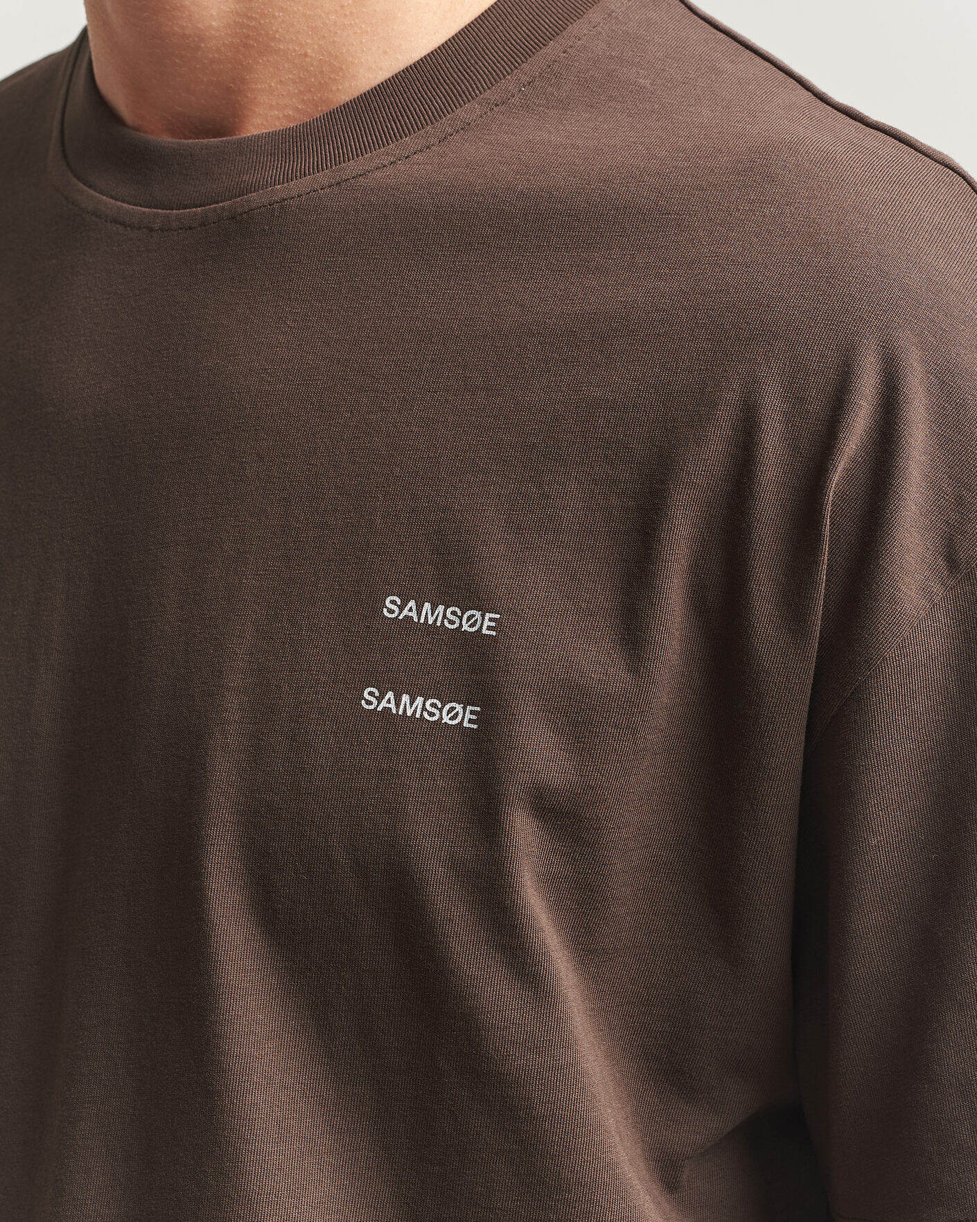 Herr | T-Shirts | Samsøe Samsøe | Joel Organic Cotton T-Shirt Turkish Coffee