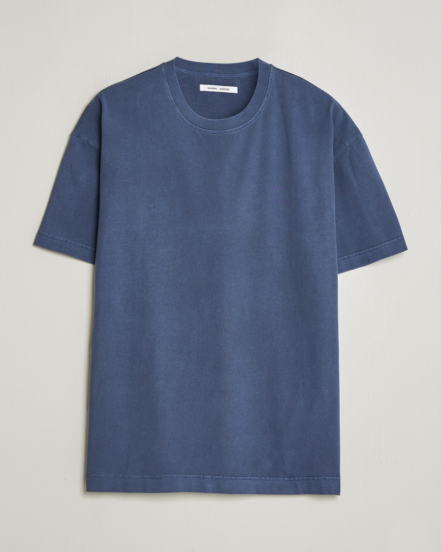 Herr | T-Shirts | Samsøe Samsøe | Joel Organic Washed Cotton T-Shirt Salute Navy