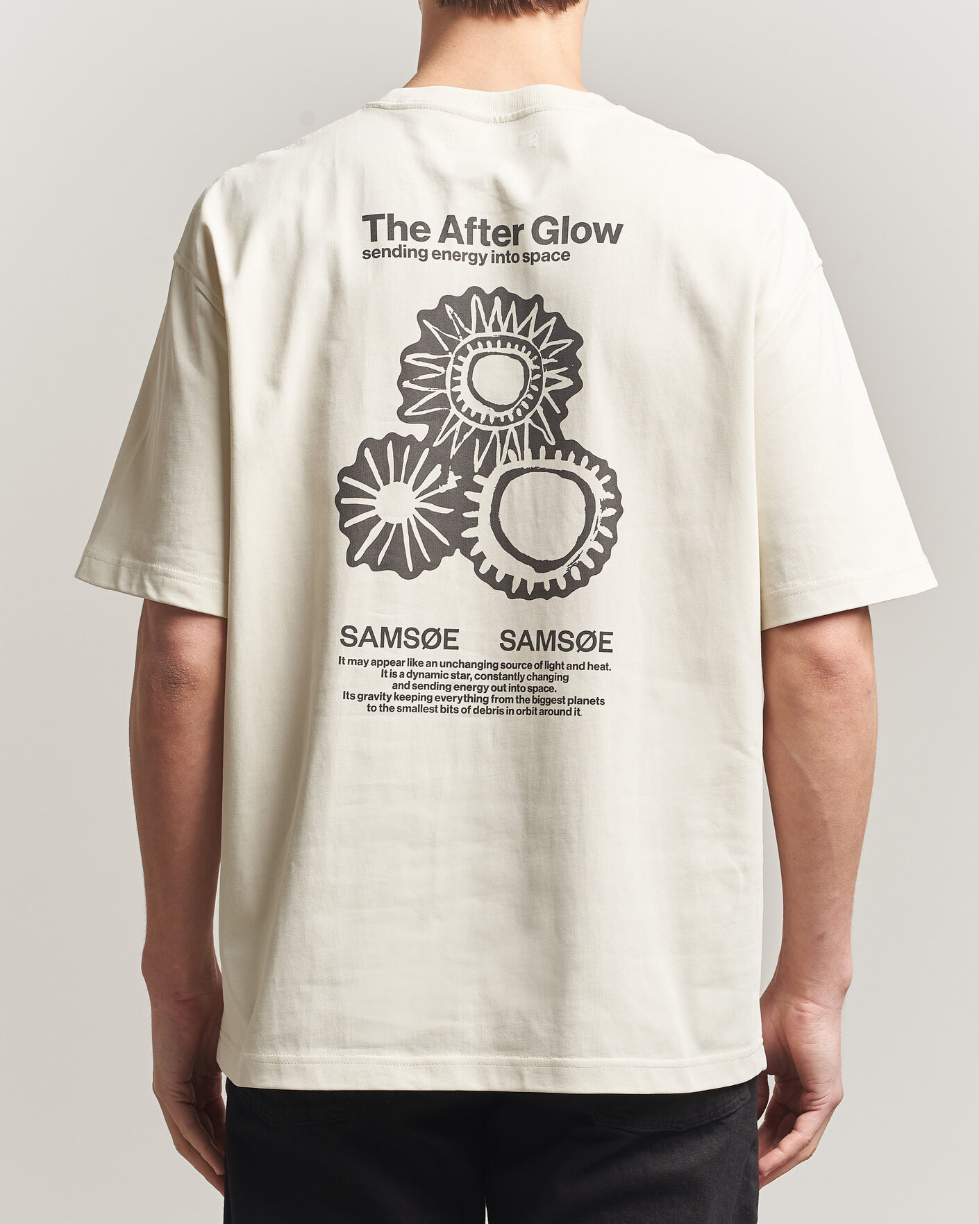 Herr | T-Shirts | Samsøe Samsøe | Uni Printed T-shirt Beige