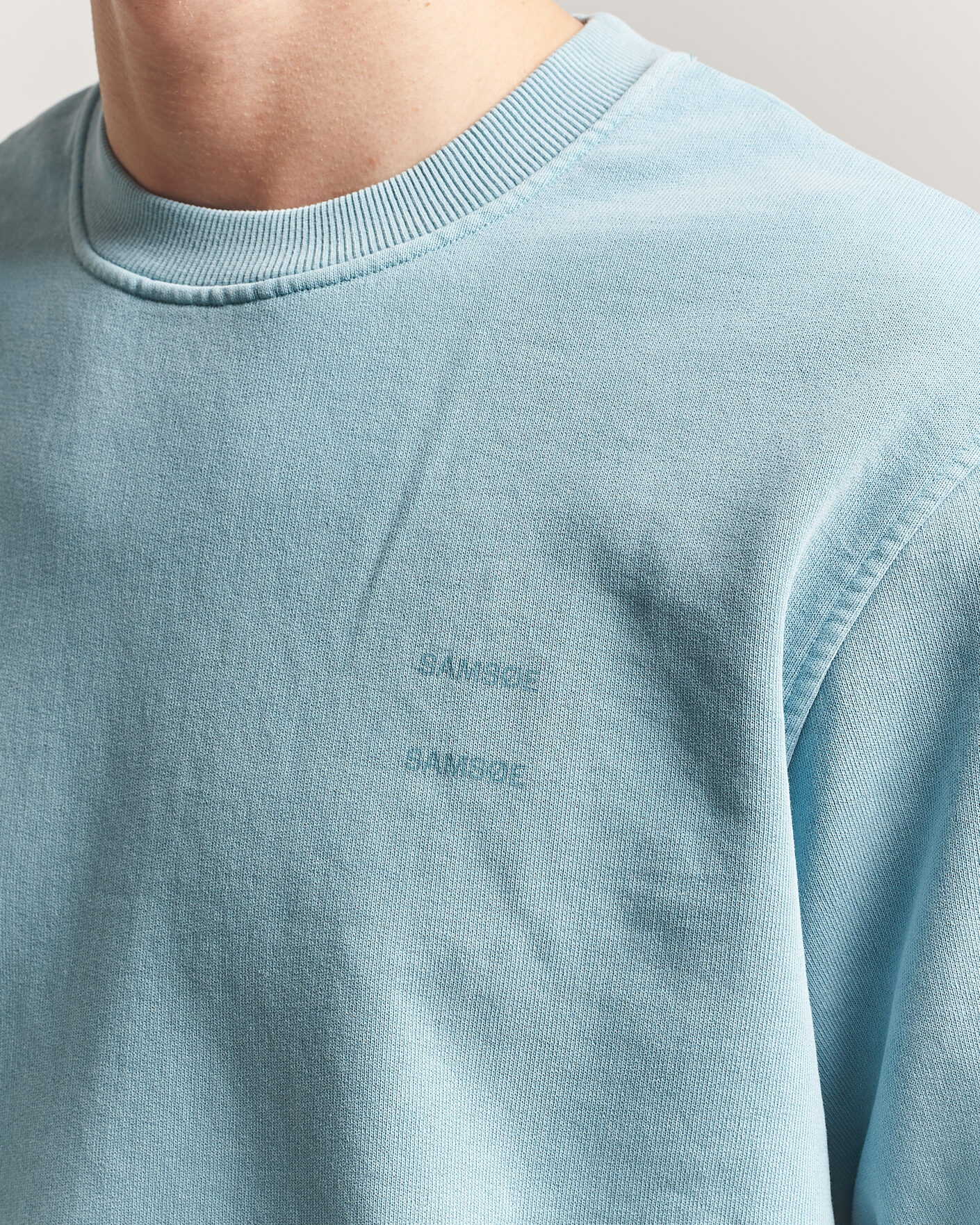 Herr | Tröjor | Samsøe Samsøe | Joel Organic Washed Cotton Sweatshirt Tourmaline