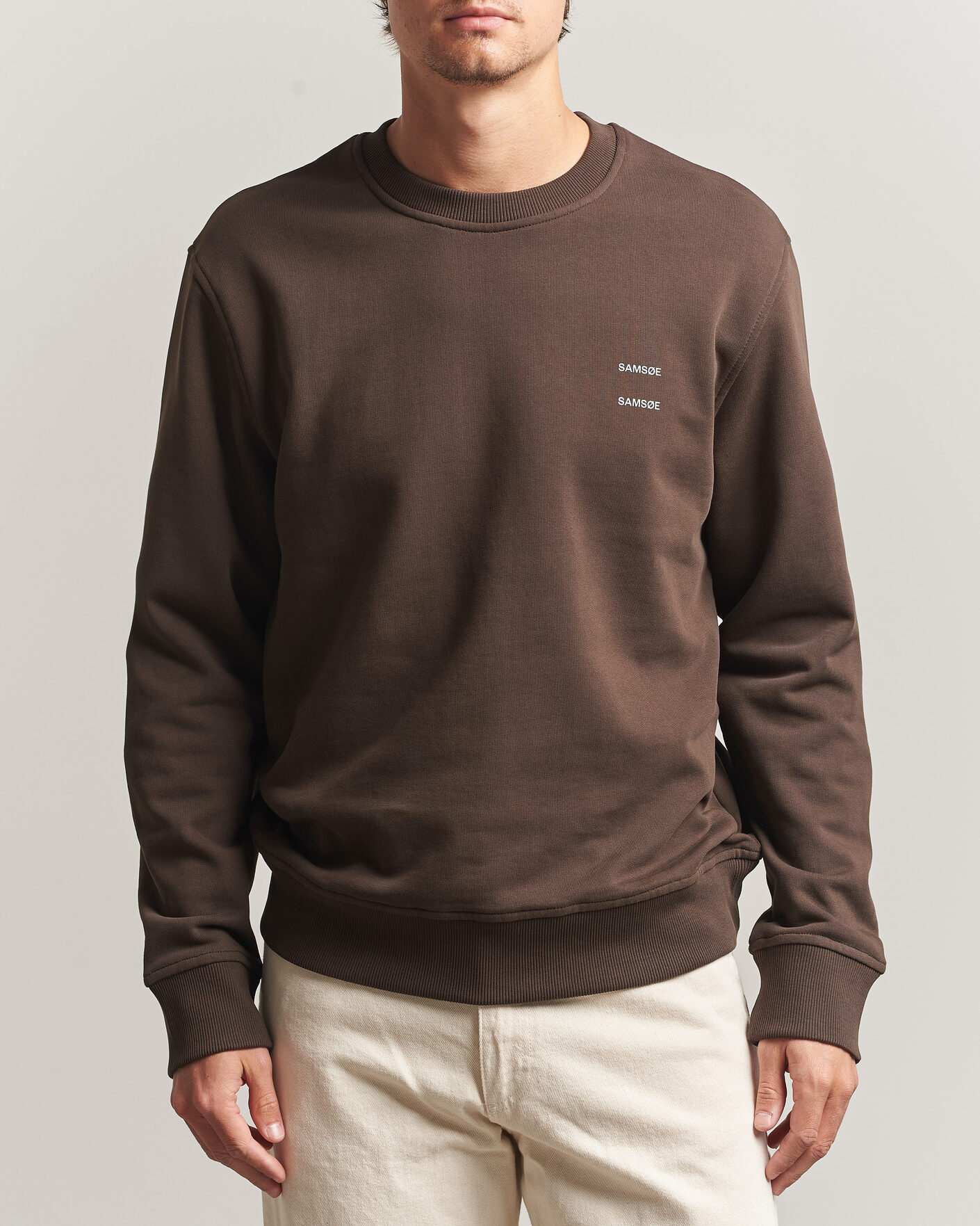 Herr | Tröjor | Samsøe Samsøe | Joel Organic Cotton Sweatshirt Turkish Coffee