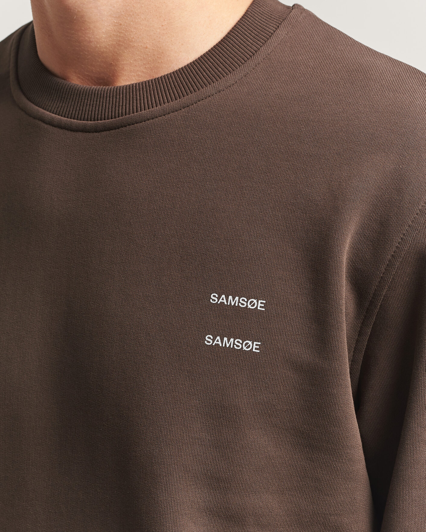 Herr | Tröjor | Samsøe Samsøe | Joel Organic Cotton Sweatshirt Turkish Coffee