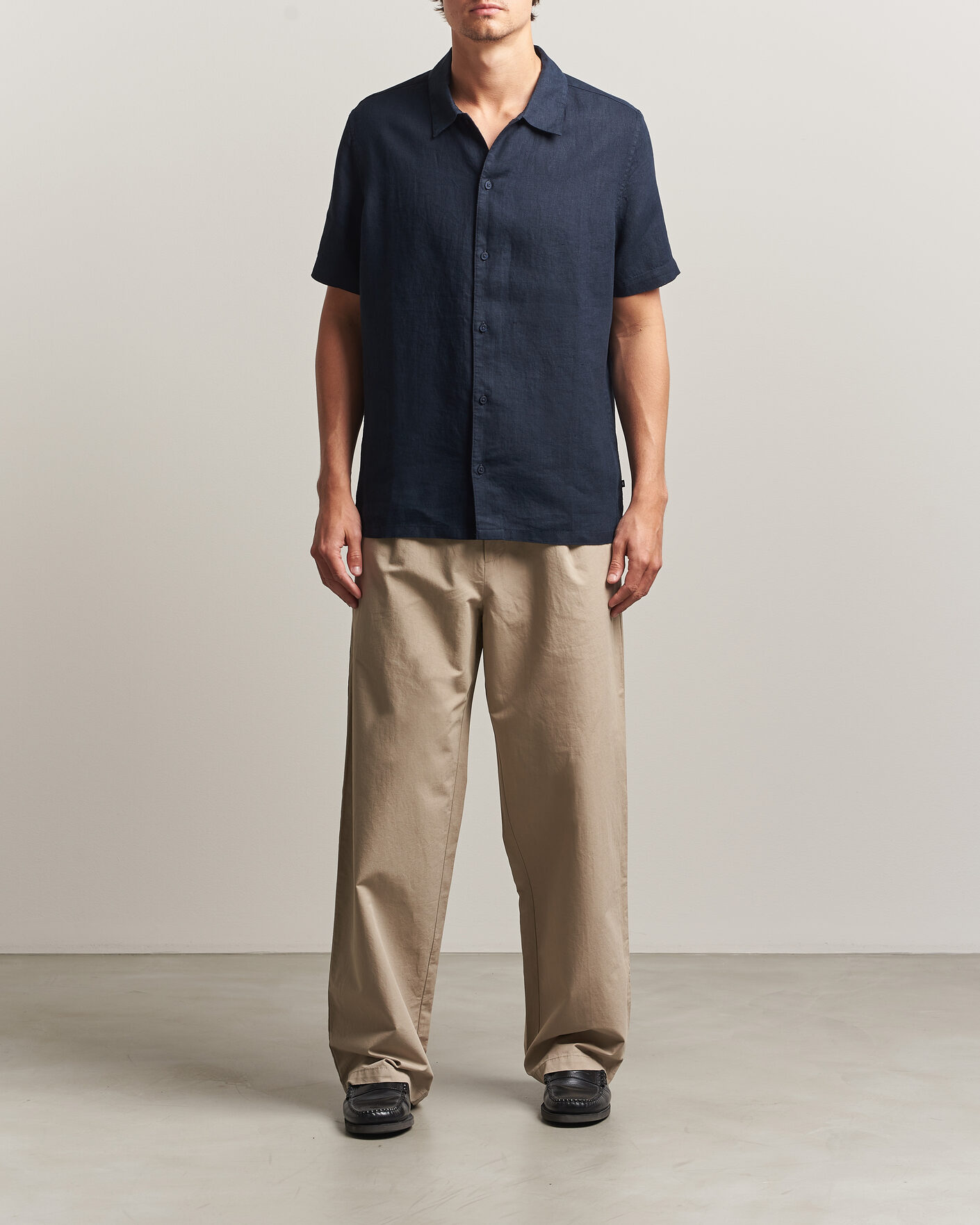Herr | Byxor | Samsøe Samsøe | Valentin Cotton/Linen Pleated Trousers Aluminum