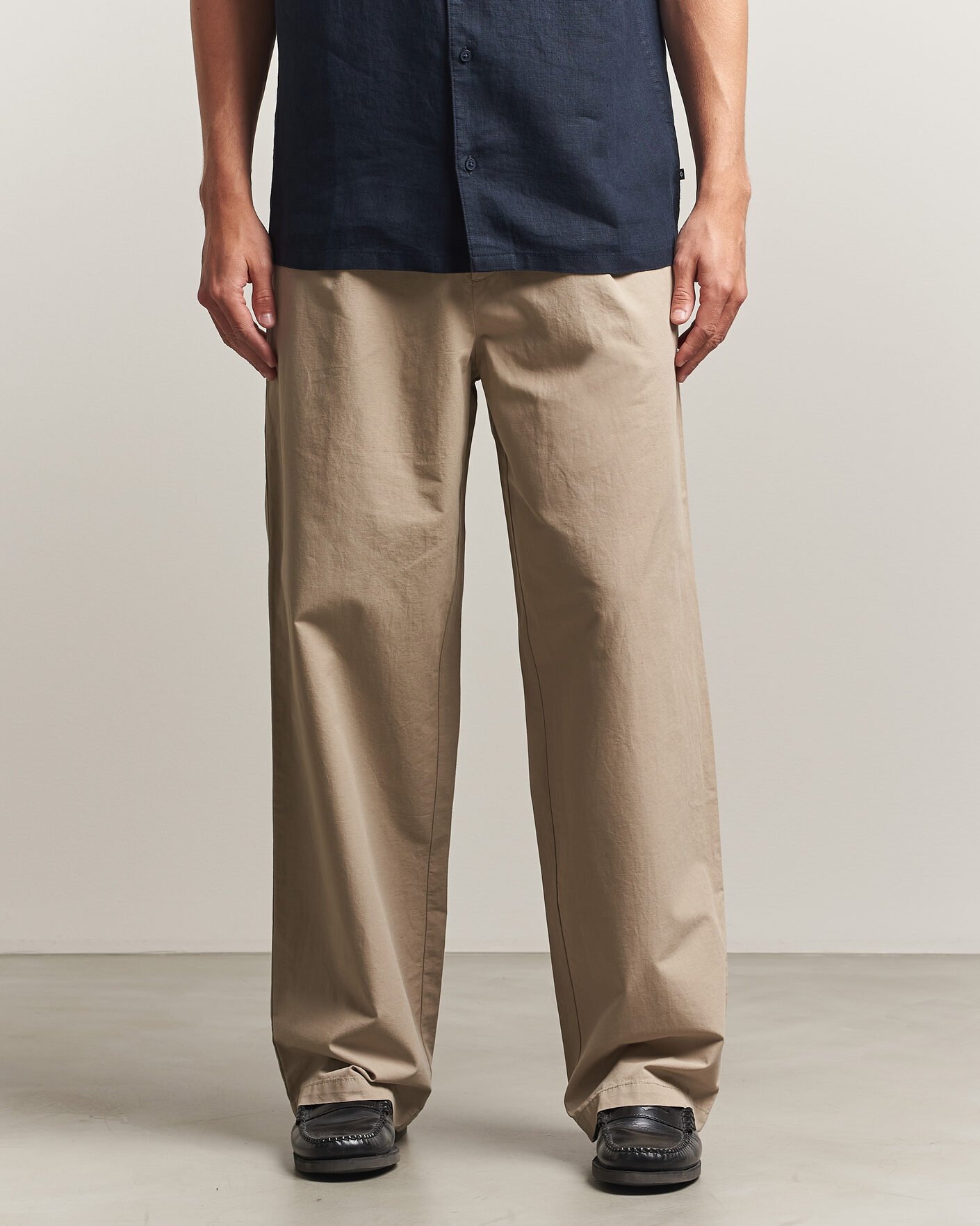 Herr | Byxor | Samsøe Samsøe | Valentin Cotton/Linen Pleated Trousers Aluminum