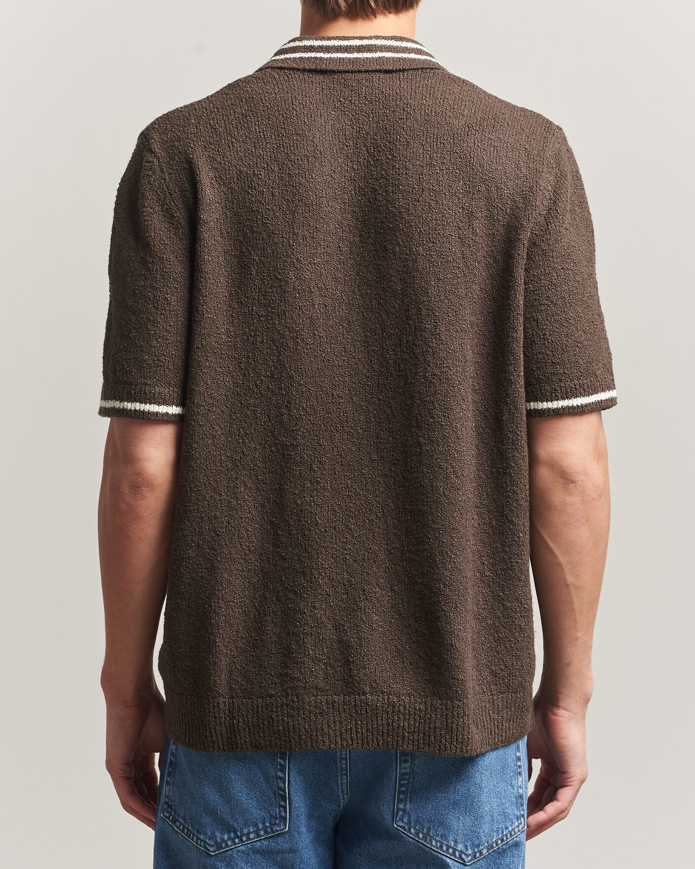 Herr | Pikéer | Samsøe Samsøe | Pedro Knitted Polo Turkish Coffee