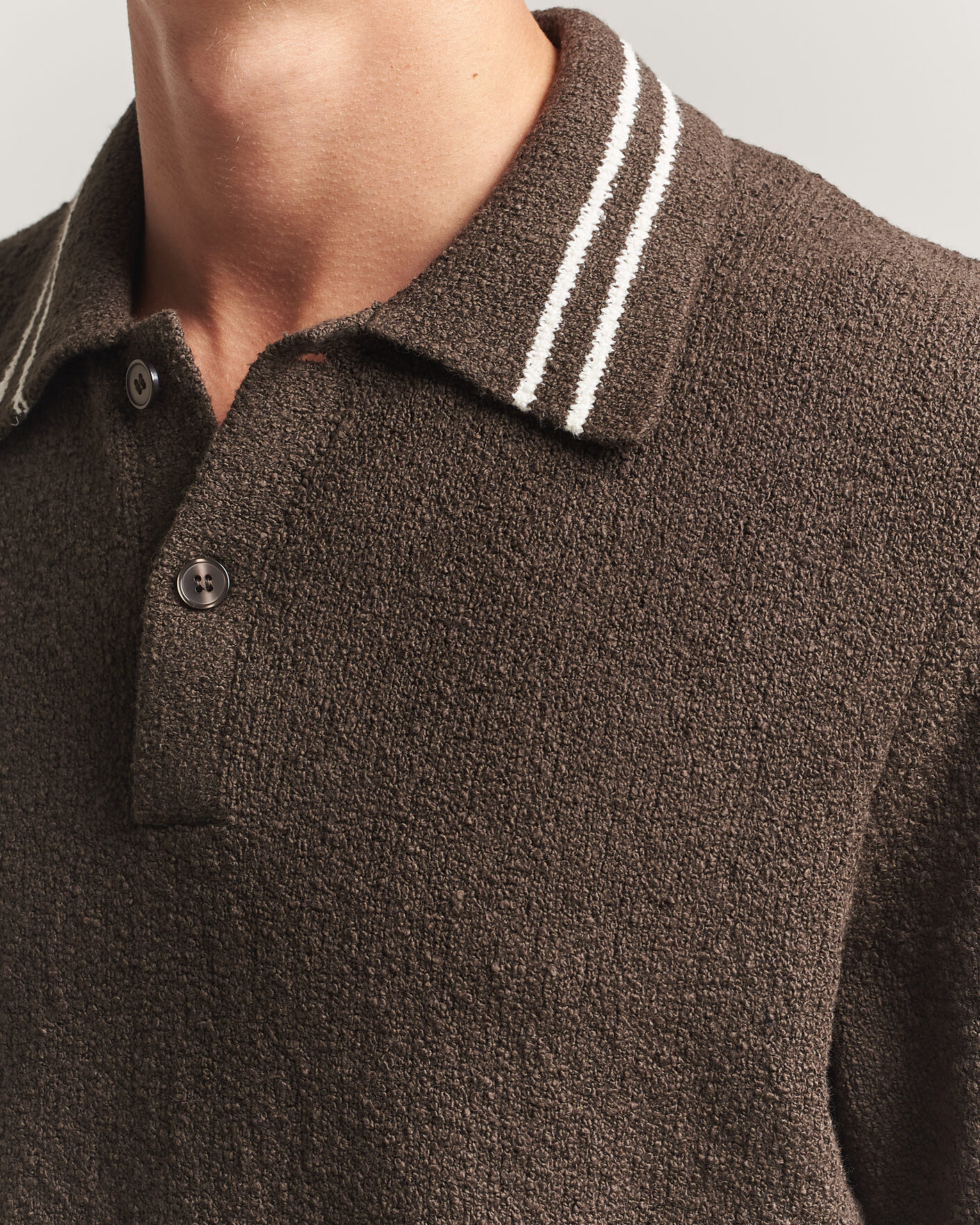 Herr | Pikéer | Samsøe Samsøe | Pedro Knitted Polo Turkish Coffee