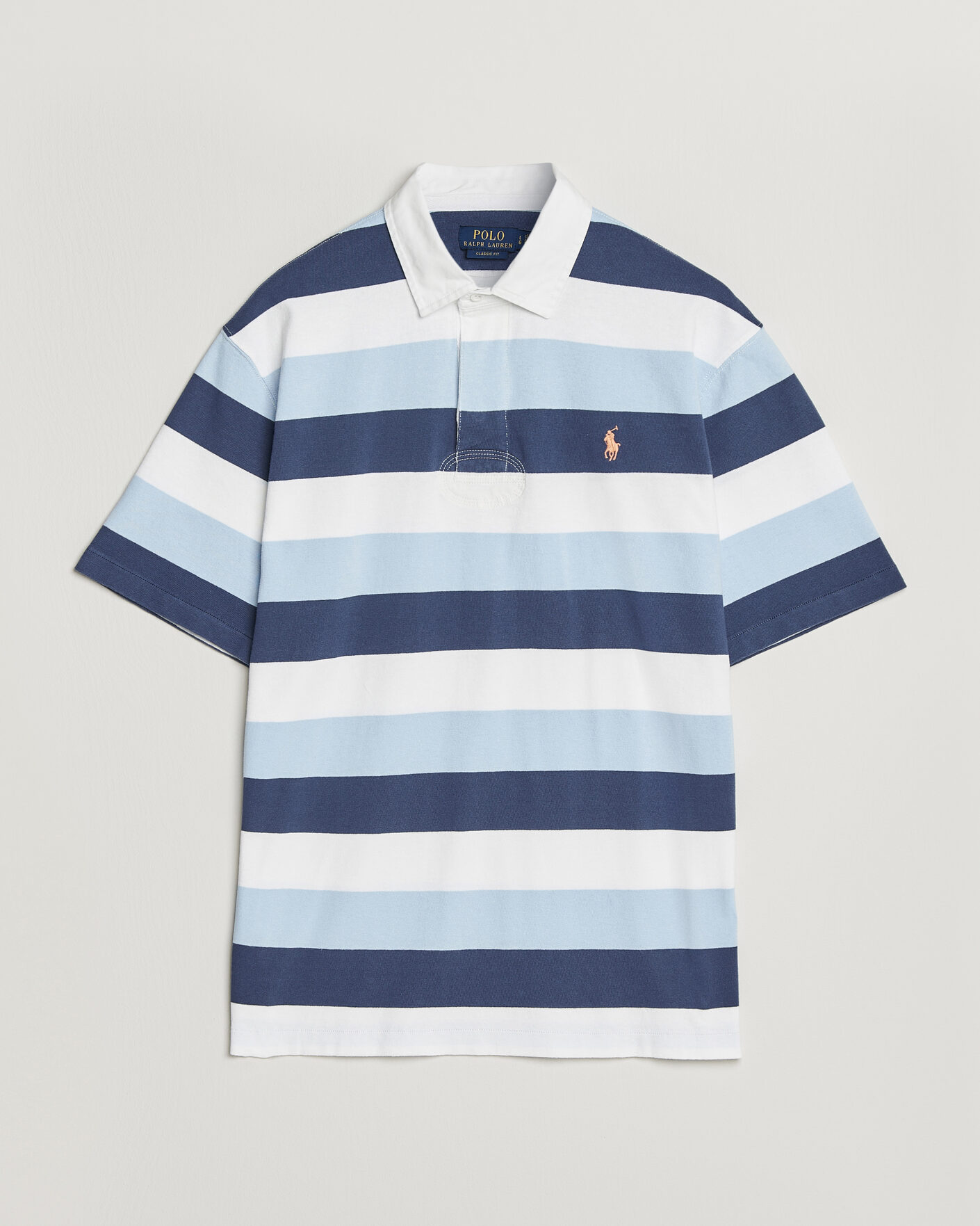 Herr | Pikéer | Polo Ralph Lauren | Block Stripe Polo Office Blue