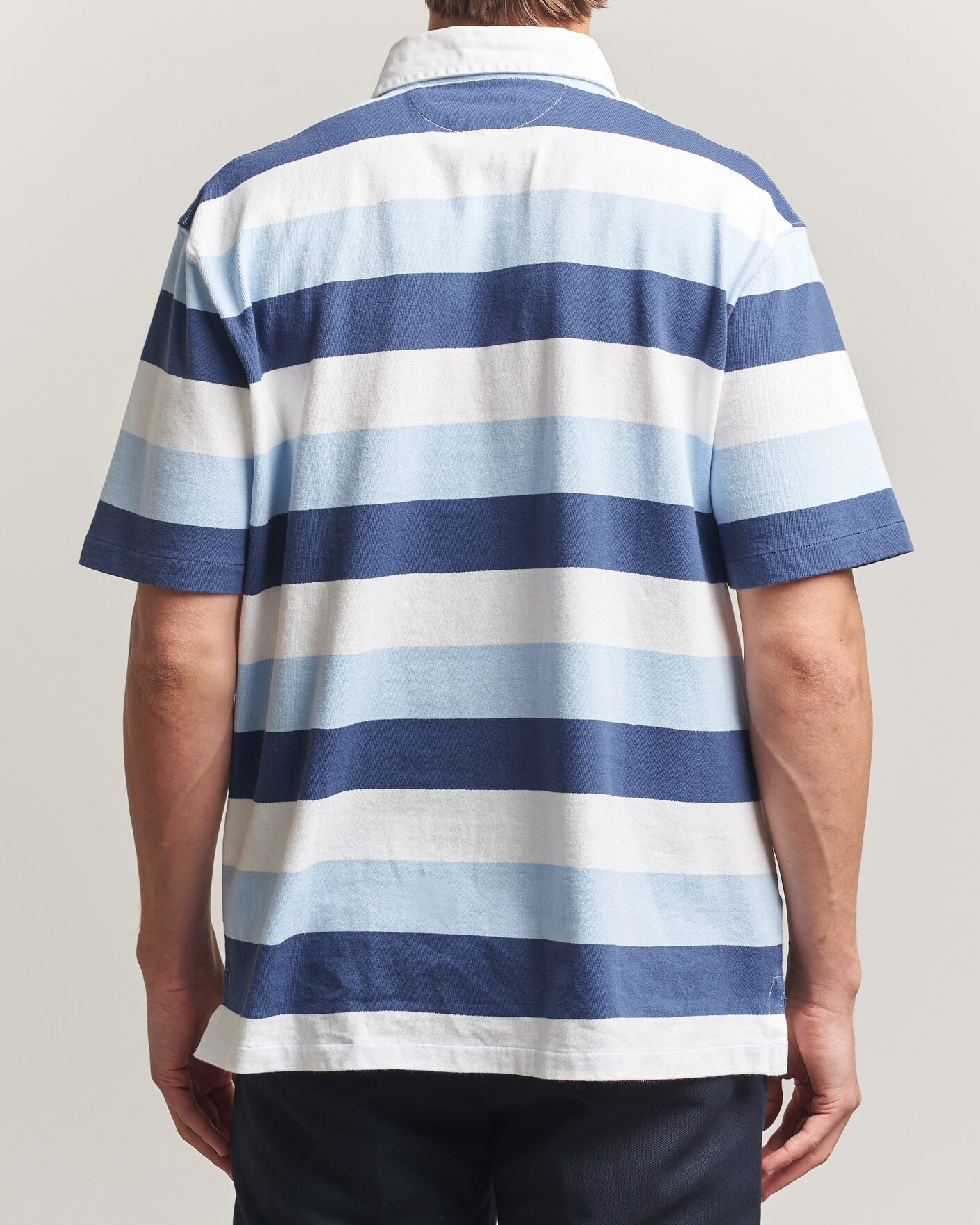 Herr | Pikéer | Polo Ralph Lauren | Block Stripe Polo Office Blue