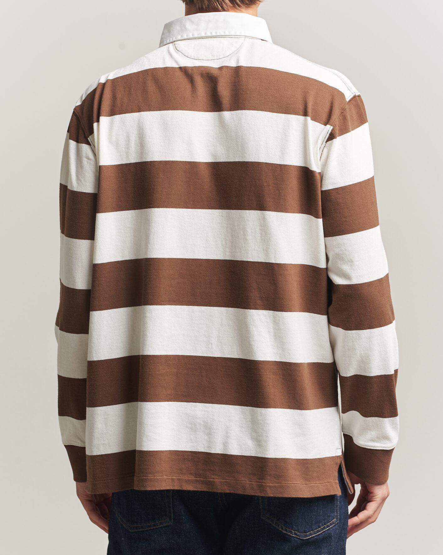 Herr | Tröjor | Polo Ralph Lauren | Block Striped Rugby Pale Russet/Trophy Cream
