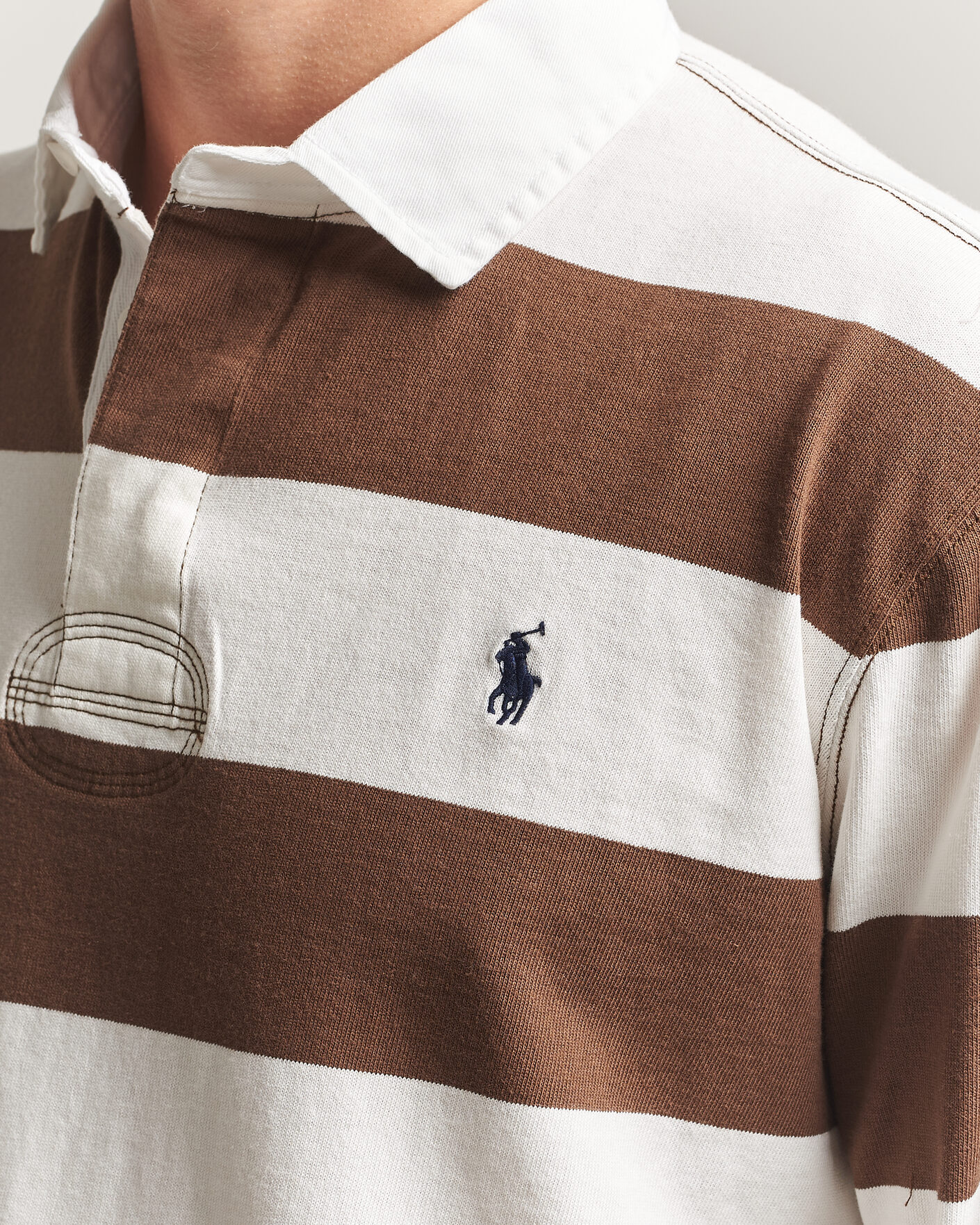 Herr | Tröjor | Polo Ralph Lauren | Block Striped Rugby Pale Russet/Trophy Cream
