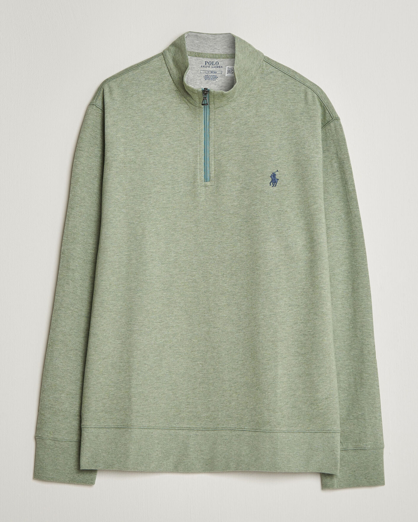 Herr | Tröjor | Polo Ralph Lauren | Double Knit Half Zip Greenery Heather