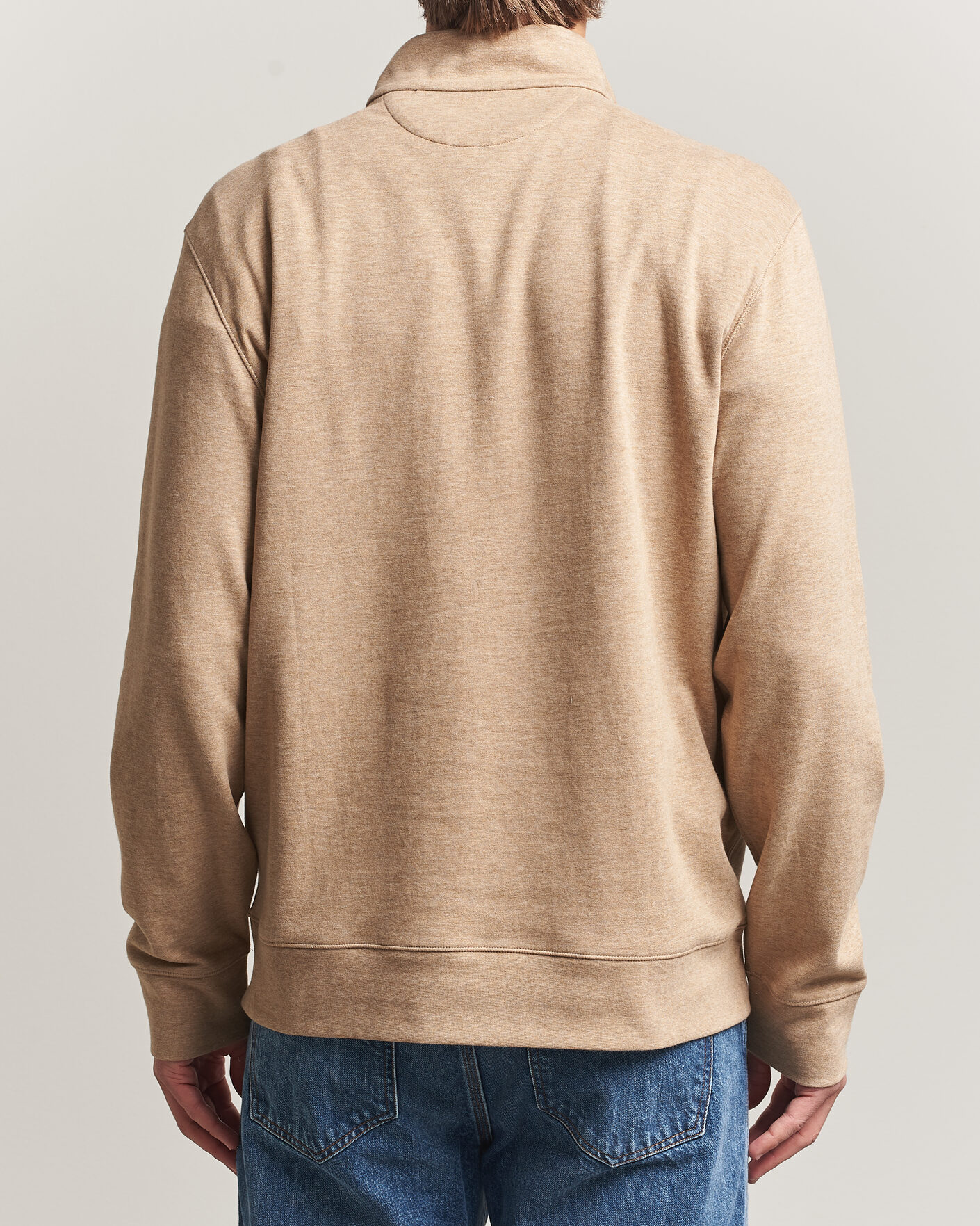 Herr | Tröjor | Polo Ralph Lauren | Double Knit Half Zip Warm Brown