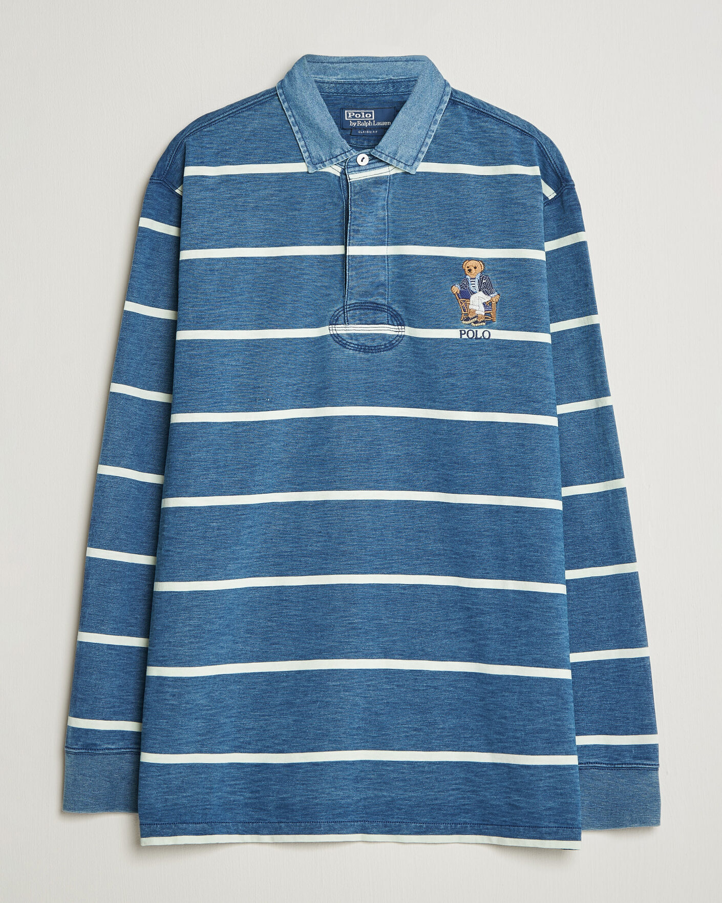 Herr | Tröjor | Polo Ralph Lauren | Striped Indigo Rugby Newport Bear