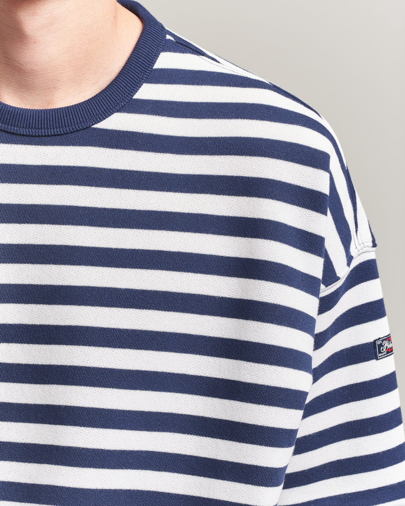 Herr | T-Shirts | Polo Ralph Lauren | Striped Short Sleeve Sweater Newport Navy/White