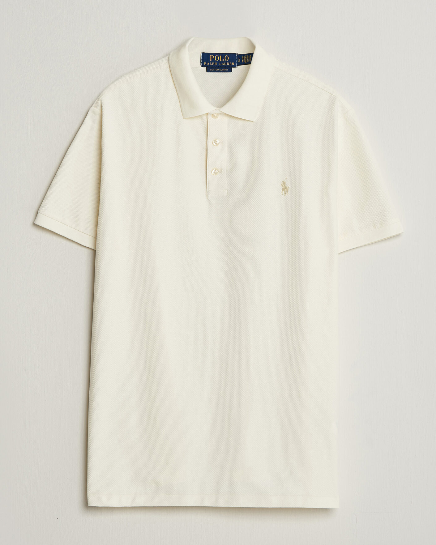 Herr | Pikéer | Polo Ralph Lauren | Honeycomb Texture Polo Pale Cream