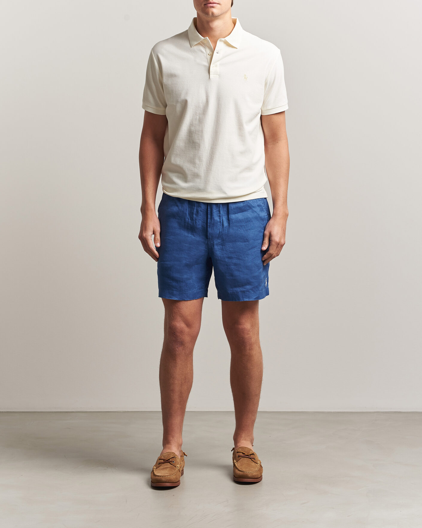 Herr | Pikéer | Polo Ralph Lauren | Honeycomb Texture Polo Pale Cream