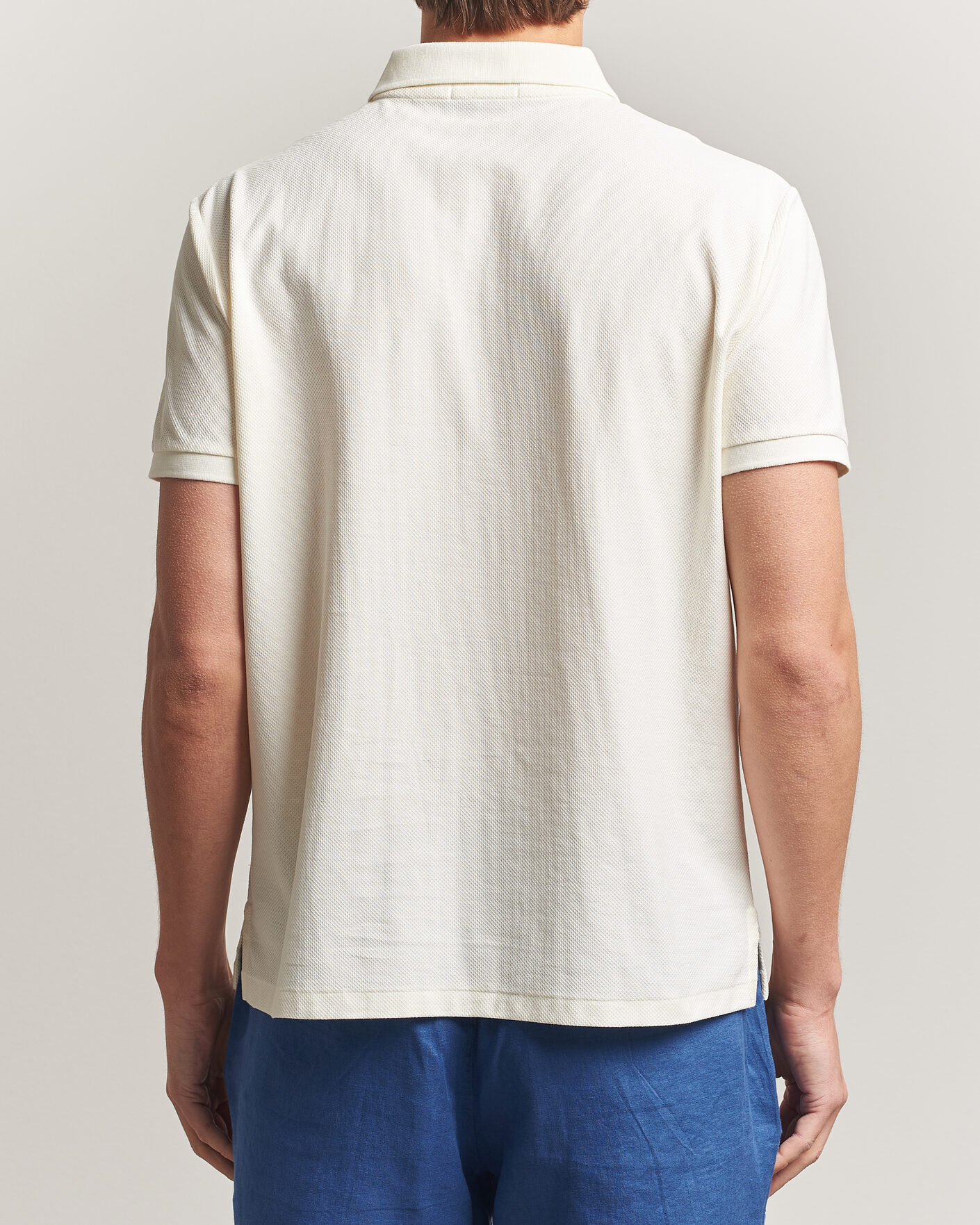 Herr | Pikéer | Polo Ralph Lauren | Honeycomb Texture Polo Pale Cream
