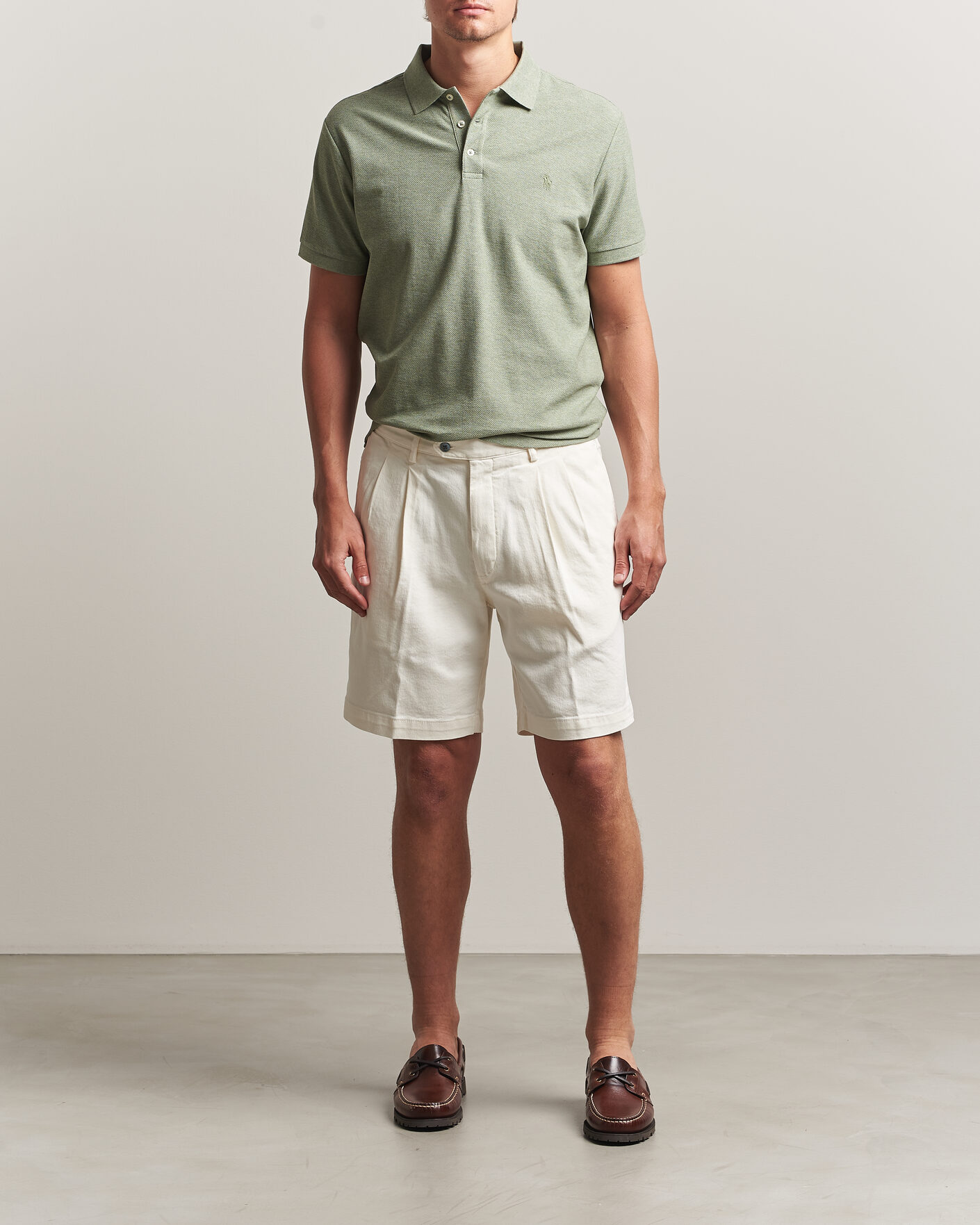 Herr | Pikéer | Polo Ralph Lauren | Honeycomb Texture Polo Greenery Heather
