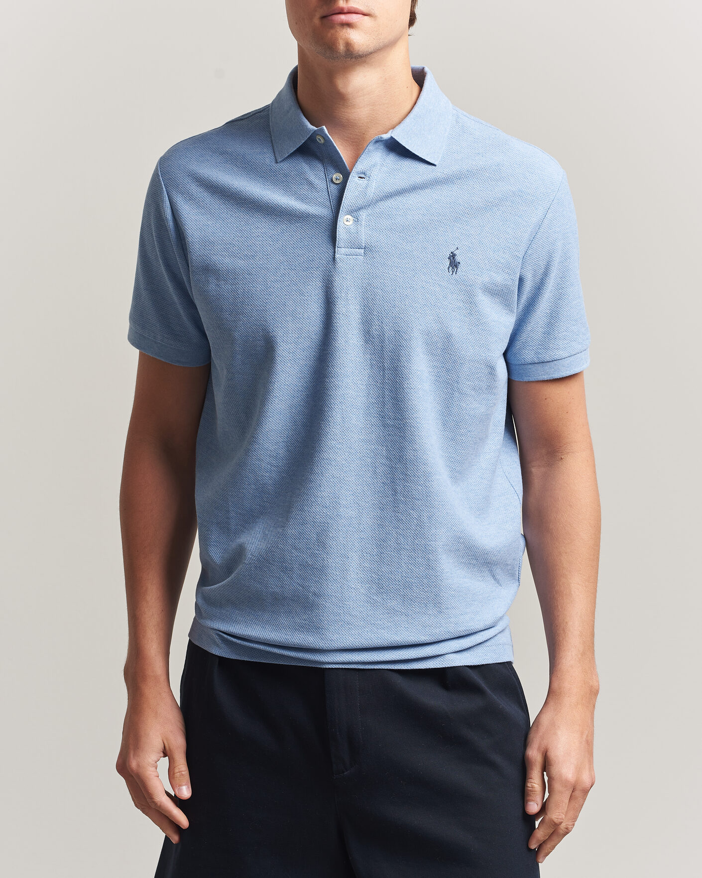Herr | Pikéer | Polo Ralph Lauren | Honeycomb Texture Polo Isle Heather