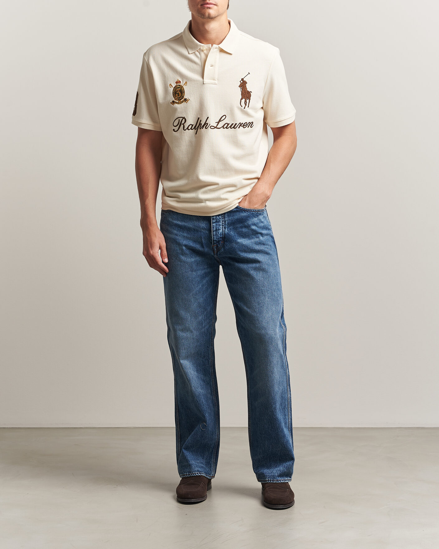 Herr | Pikéer | Polo Ralph Lauren | Classic Fit Team Polo Guide Cream