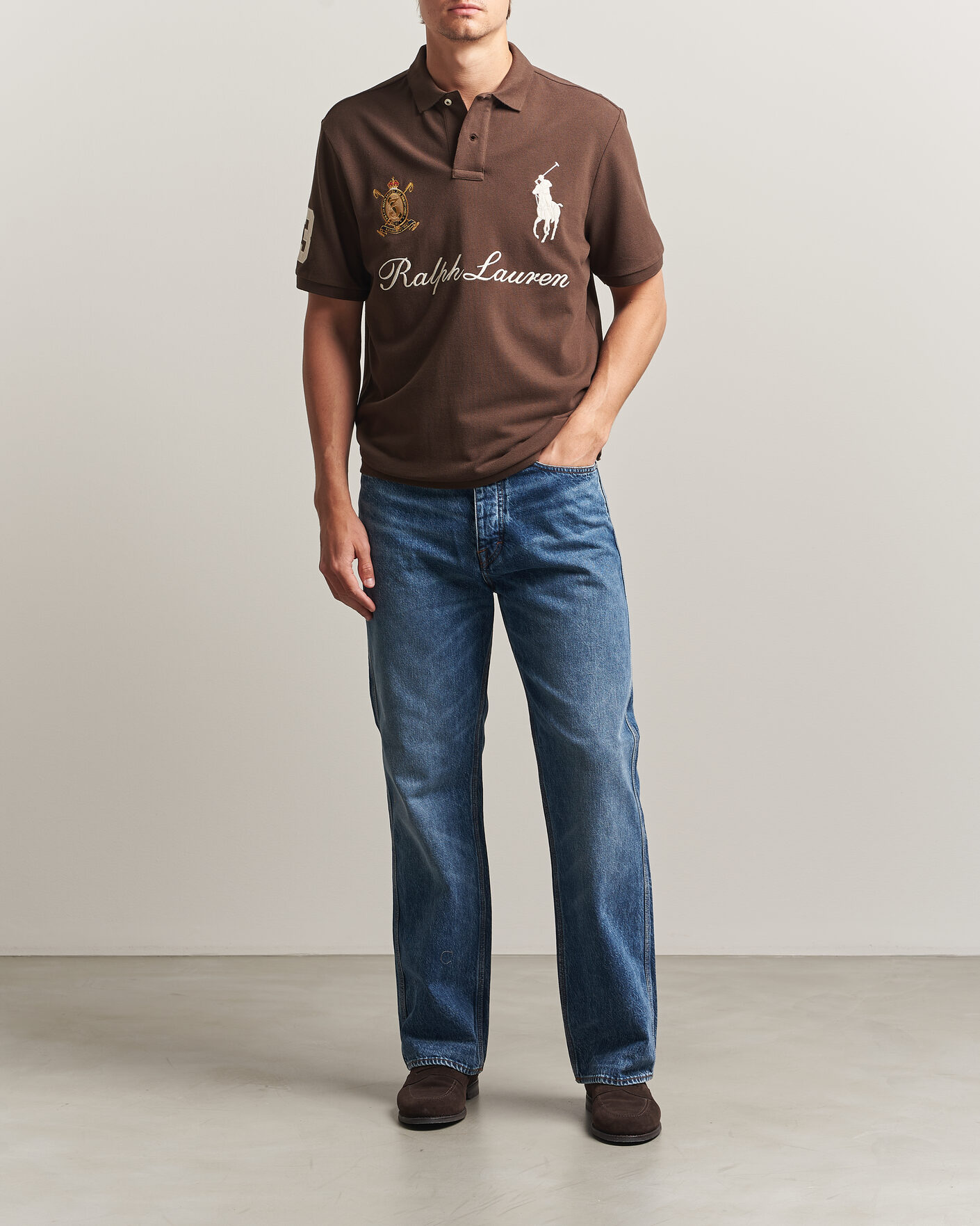 Herr | Pikéer | Polo Ralph Lauren | Classic Fit Team Polo Nutmeg Brown