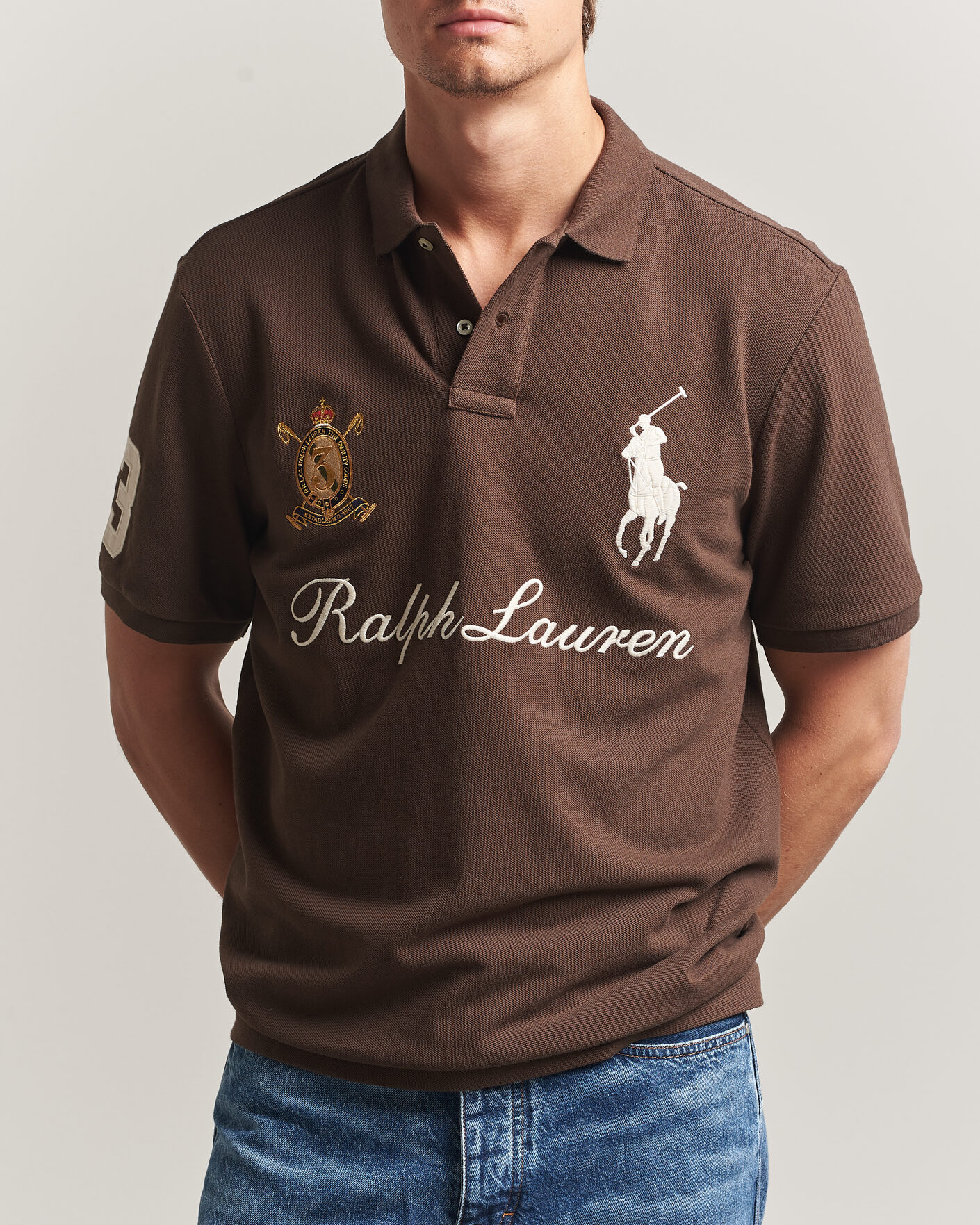 Herr | Pikéer | Polo Ralph Lauren | Classic Fit Team Polo Nutmeg Brown