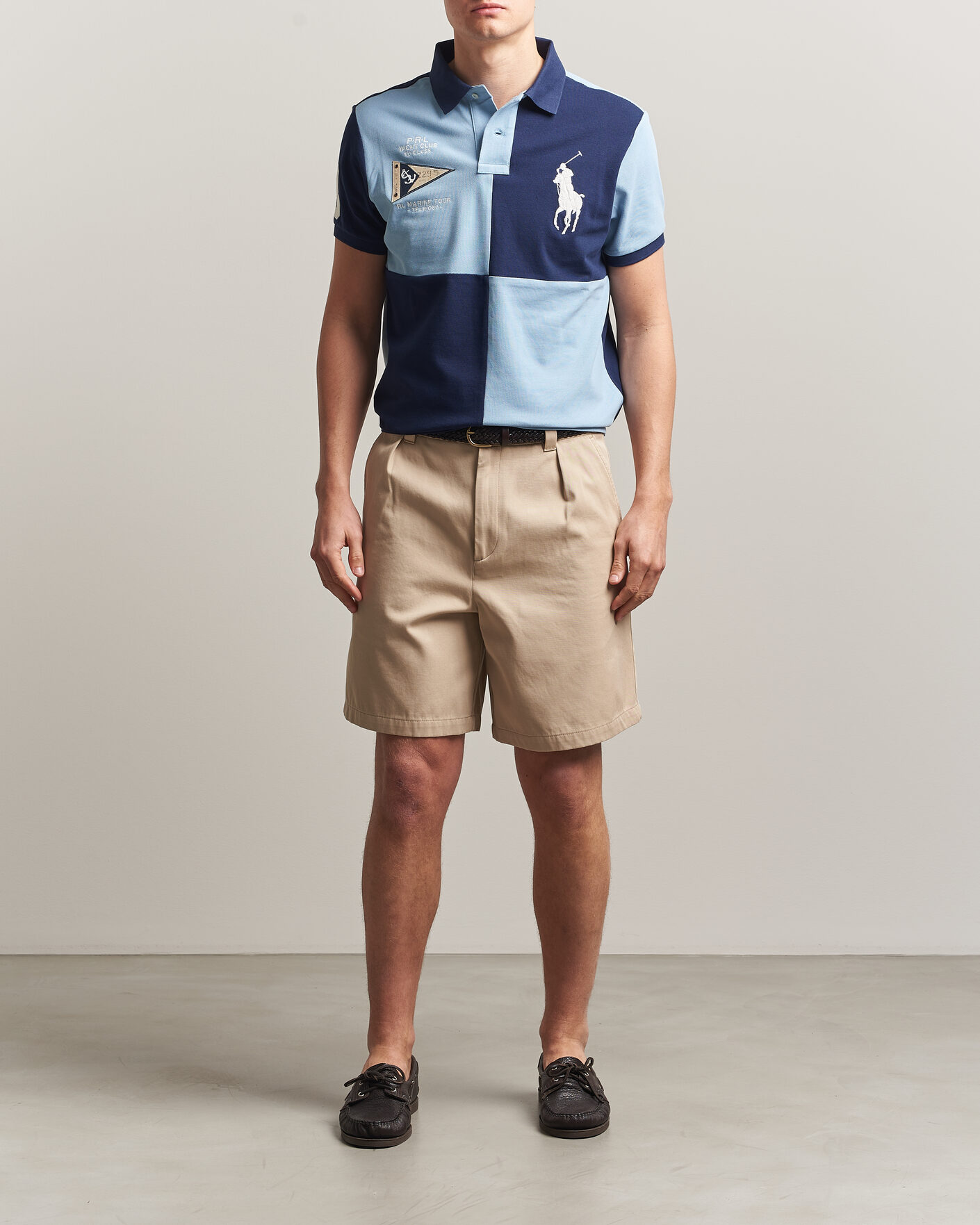 Herr | Pikéer | Polo Ralph Lauren | Custom Slim Rugby Block Polo NPT Navy/Powder Blue