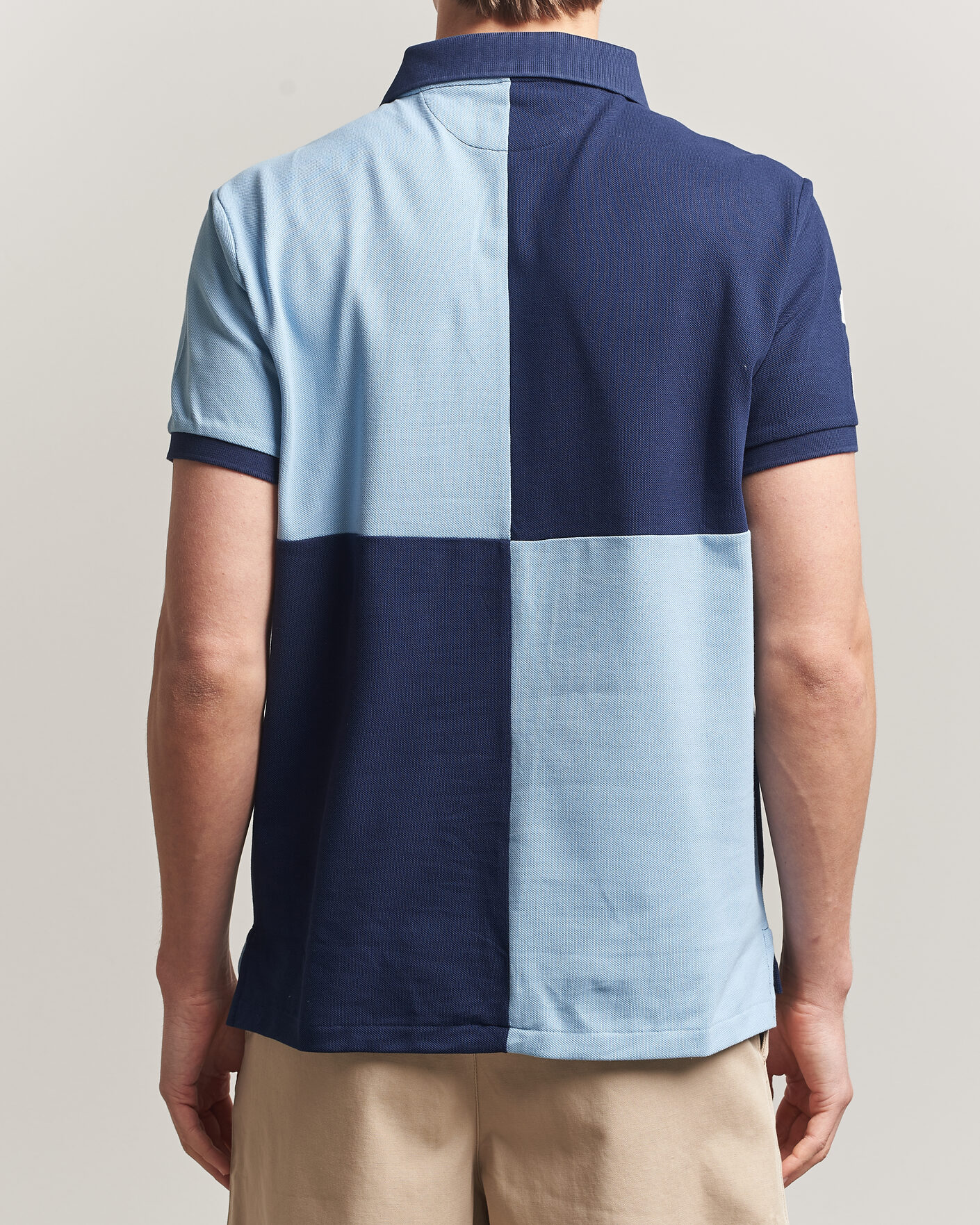 Herr | Pikéer | Polo Ralph Lauren | Custom Slim Rugby Block Polo NPT Navy/Powder Blue