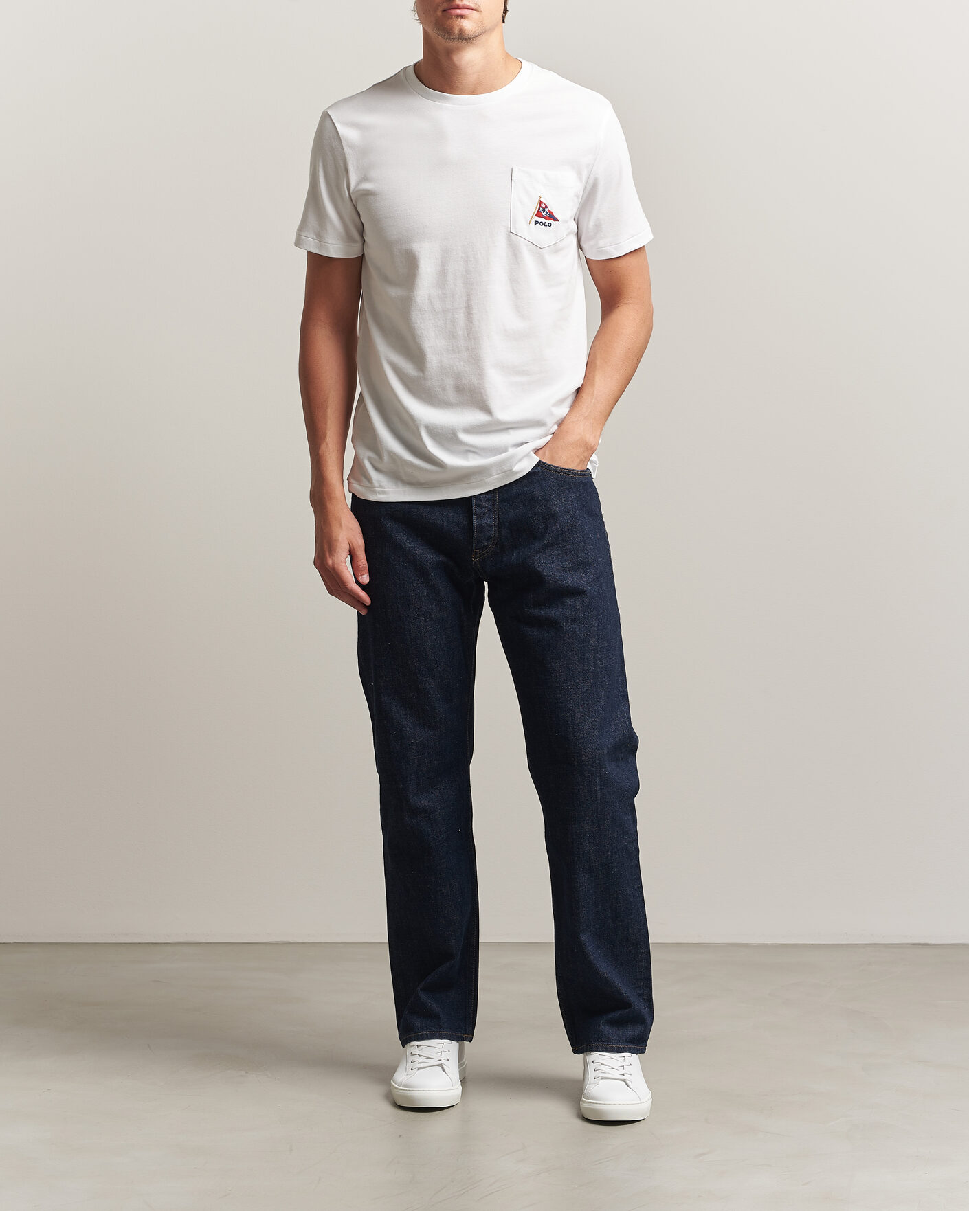 Herr | T-Shirts | Polo Ralph Lauren | Backprint Pocket Tee Newport Bear/White