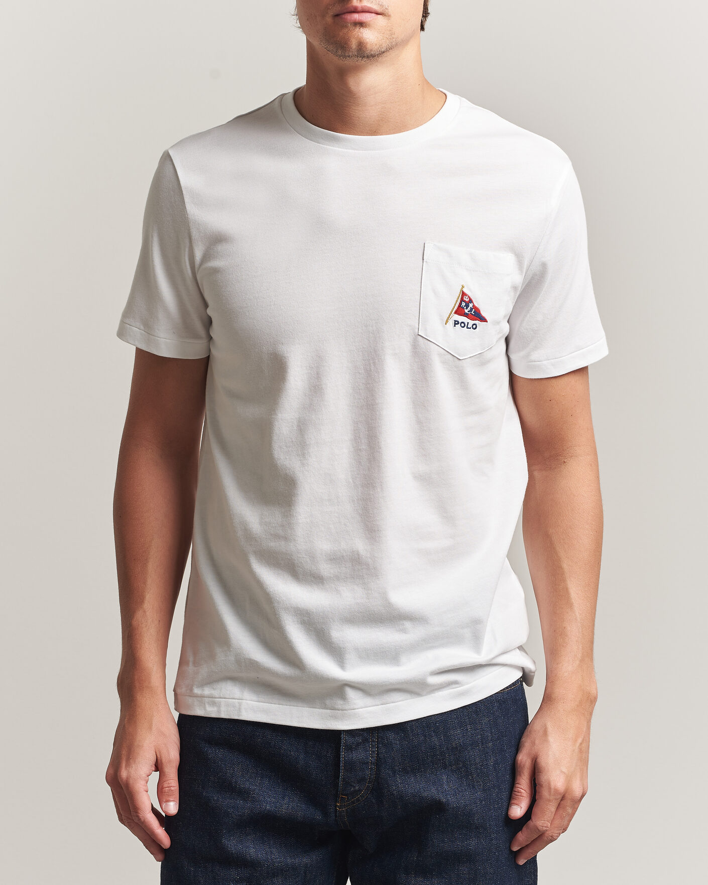 Herr | T-Shirts | Polo Ralph Lauren | Backprint Pocket Tee Newport Bear/White