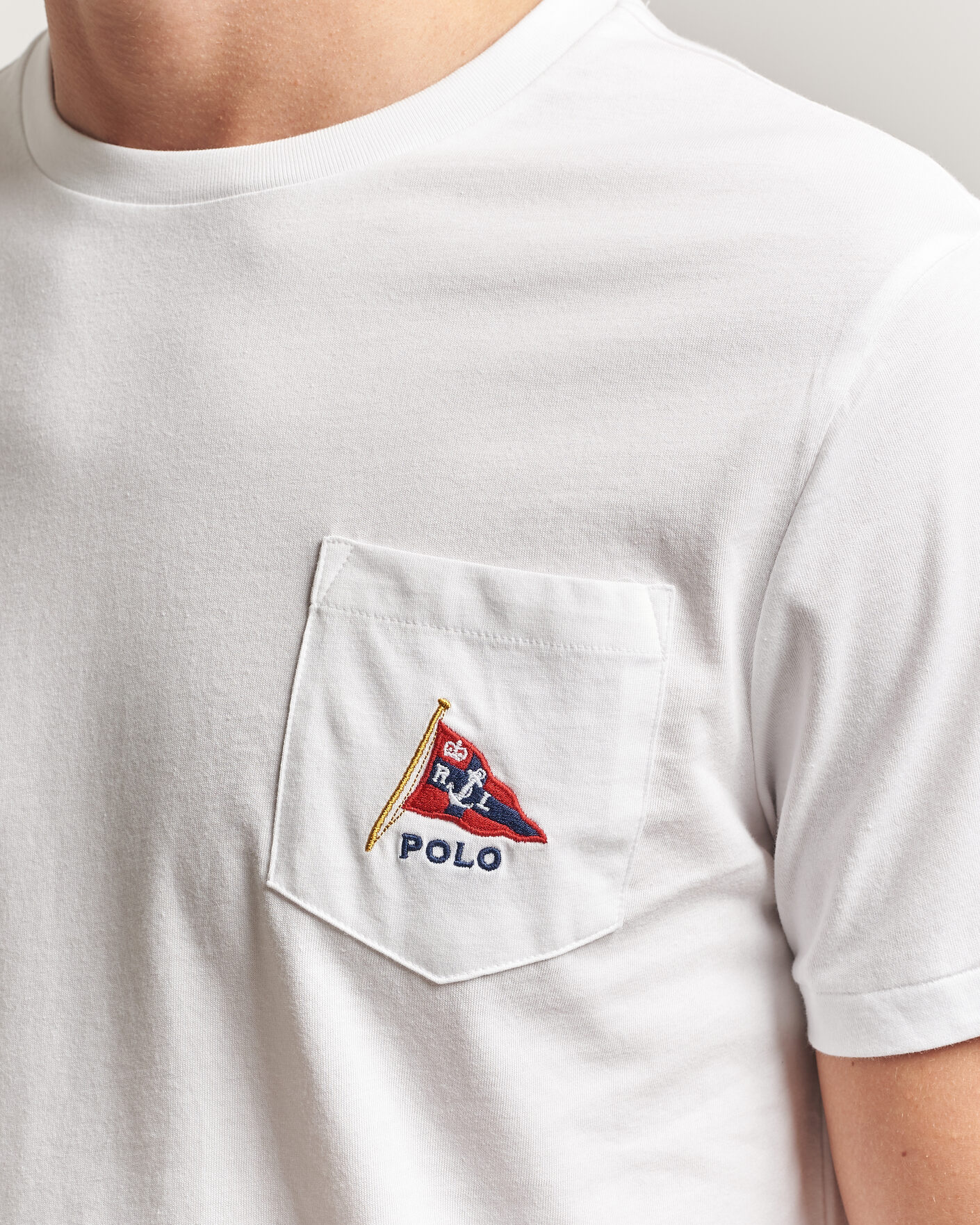 Herr | T-Shirts | Polo Ralph Lauren | Backprint Pocket Tee Newport Bear/White