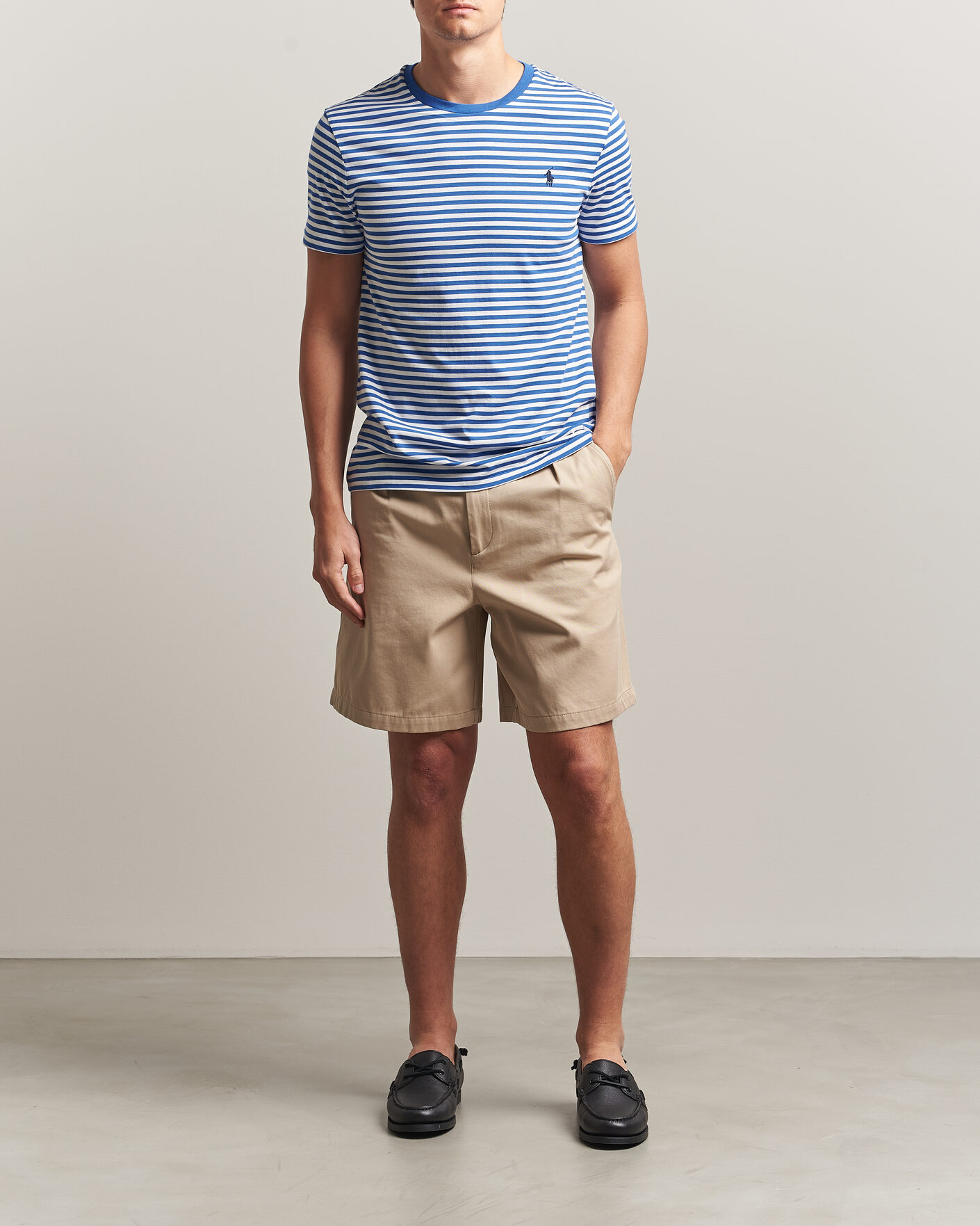 Herr | T-Shirts | Polo Ralph Lauren | Crew Neck Striped T-shirt New Iris Blue/White