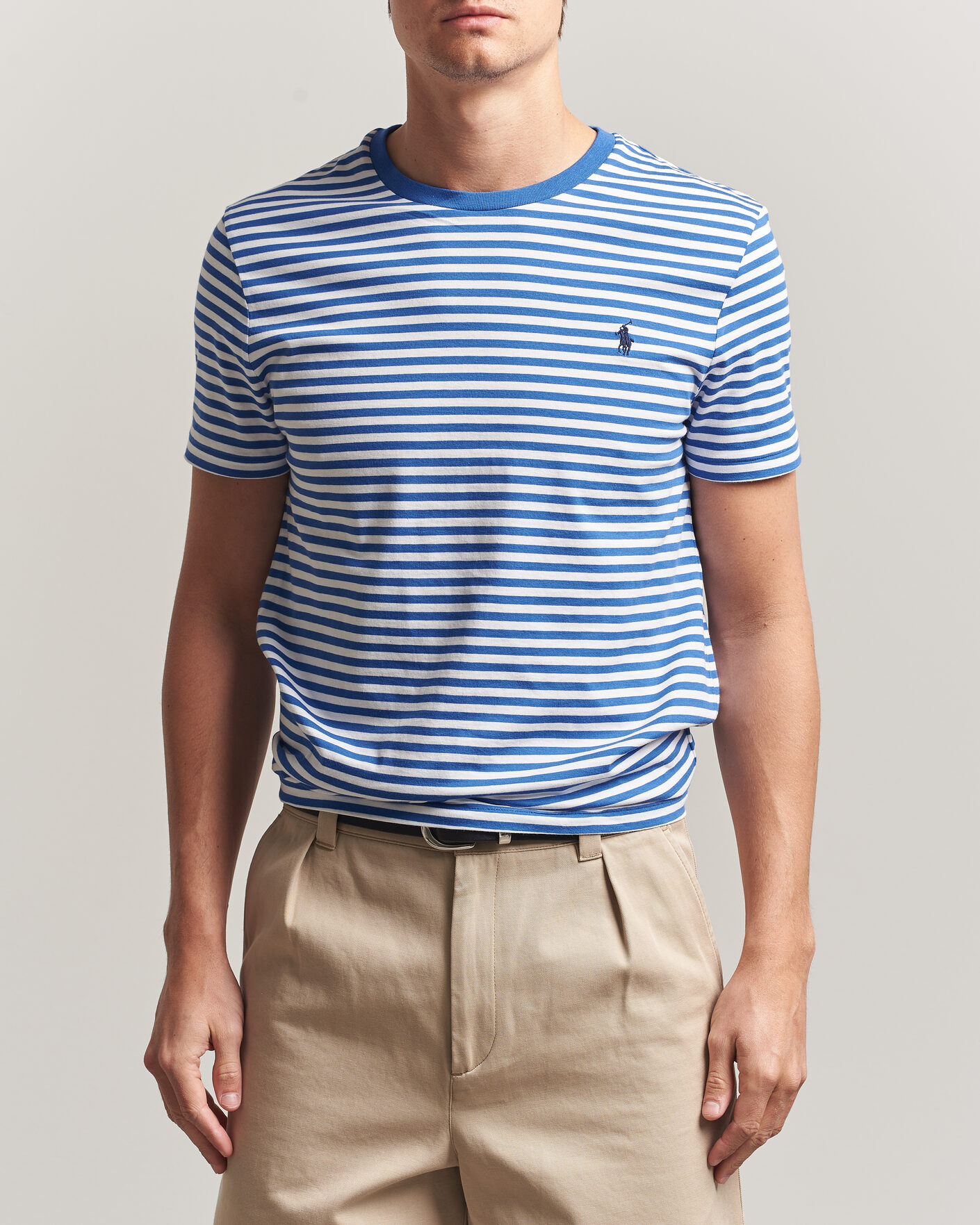 Herr | T-Shirts | Polo Ralph Lauren | Crew Neck Striped T-shirt New Iris Blue/White