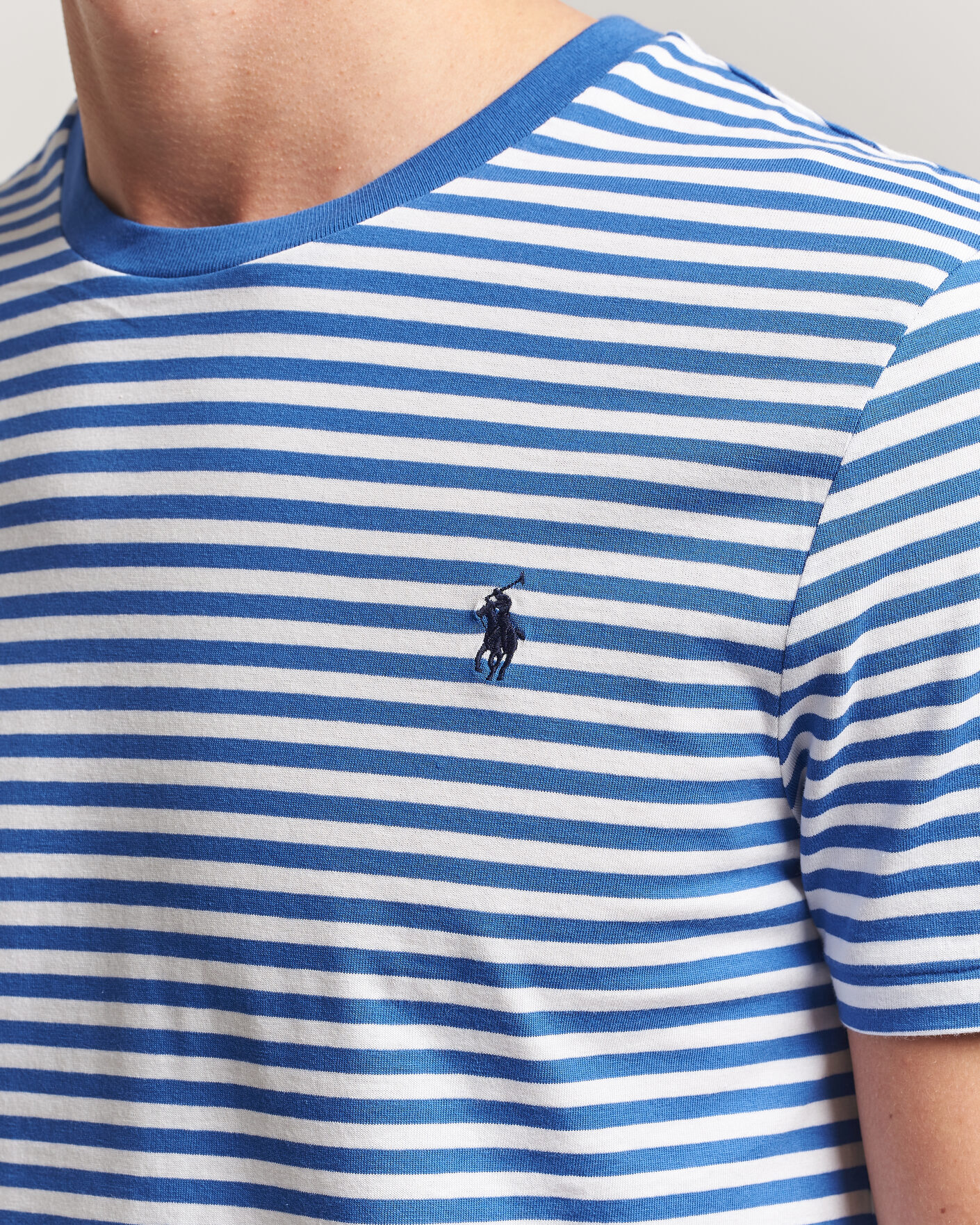 Herr | T-Shirts | Polo Ralph Lauren | Crew Neck Striped T-shirt New Iris Blue/White