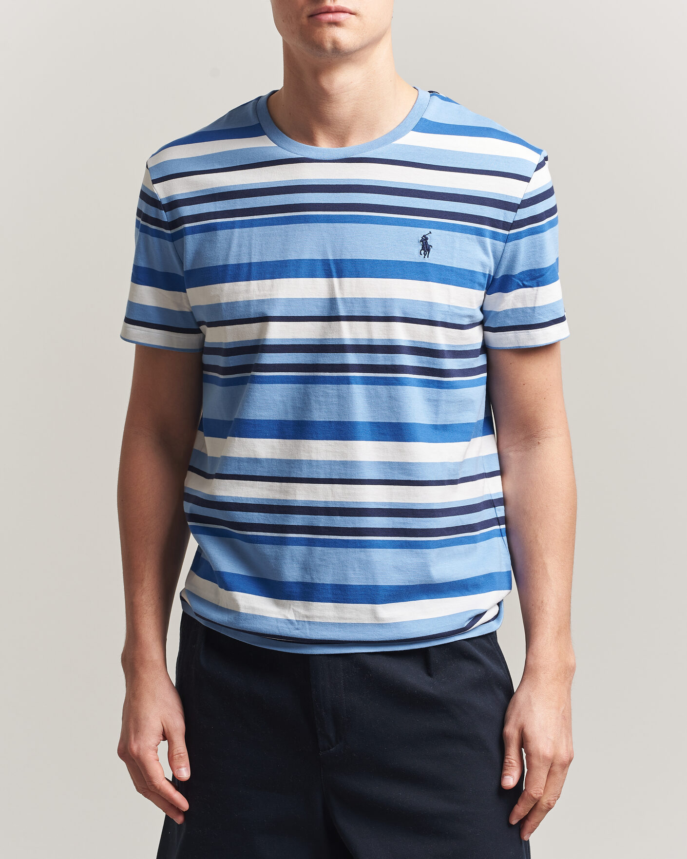 Herr | T-Shirts | Polo Ralph Lauren | Crew Neck Striped T-shirt Bristol Blue Multi
