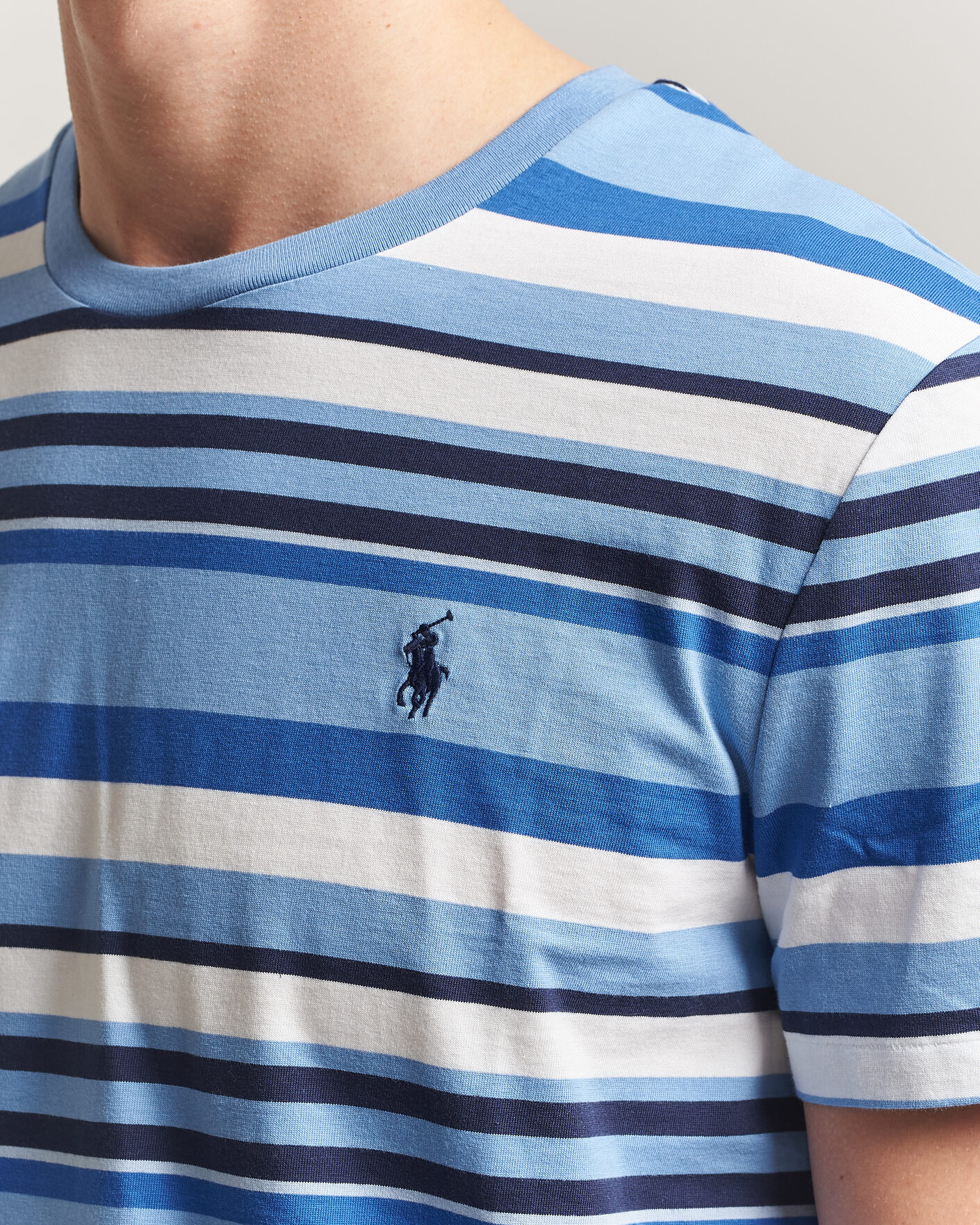 Herr | T-Shirts | Polo Ralph Lauren | Crew Neck Striped T-shirt Bristol Blue Multi